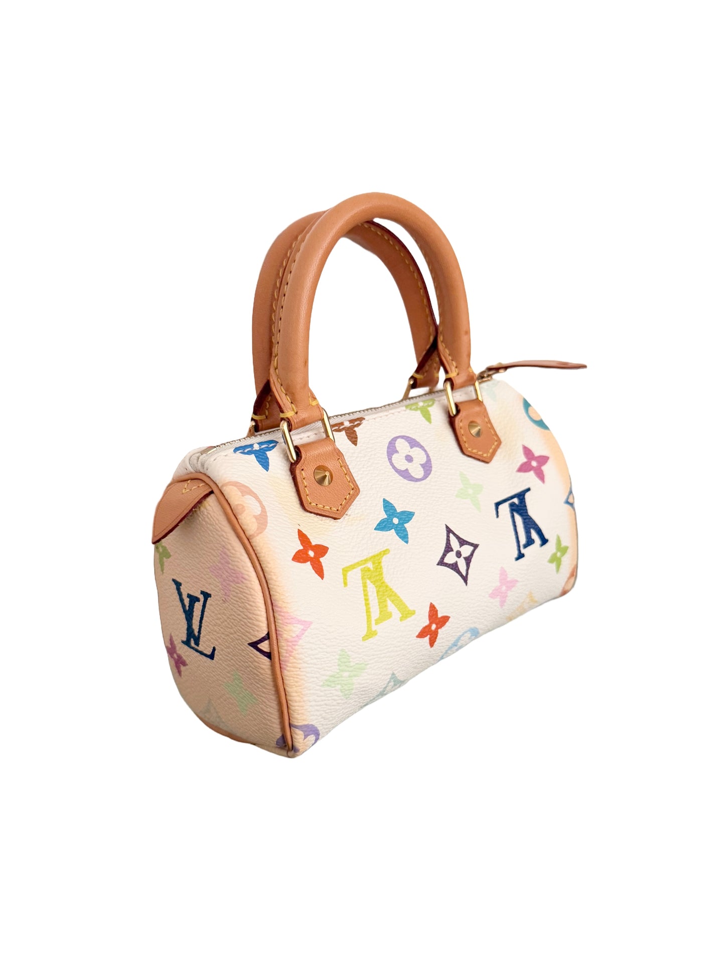 Louis Vuitton Takashi Murakami Mini HL Speedy Nano Multicolor White