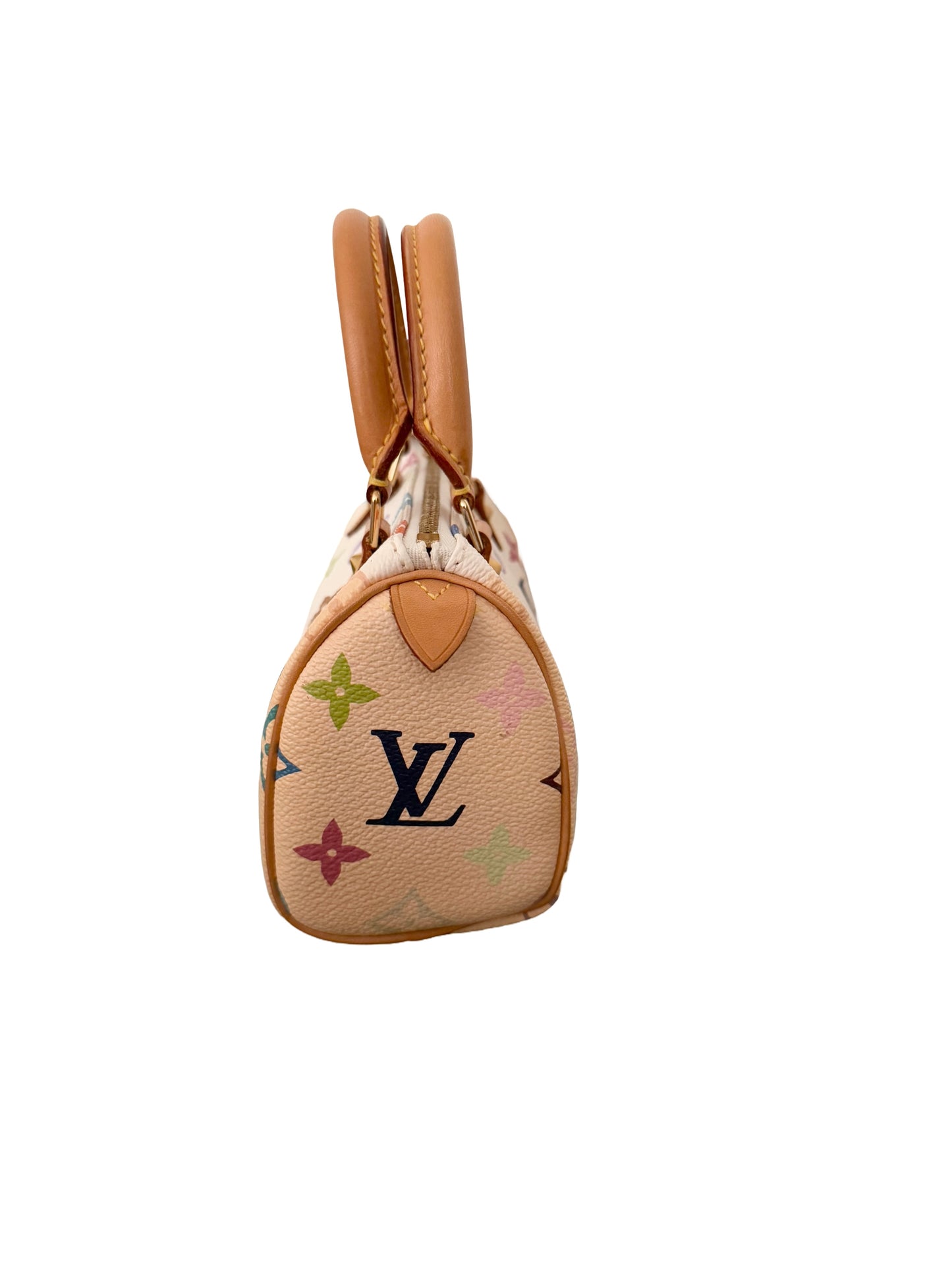 Louis Vuitton Takashi Murakami Mini HL Speedy Nano Multicolor White