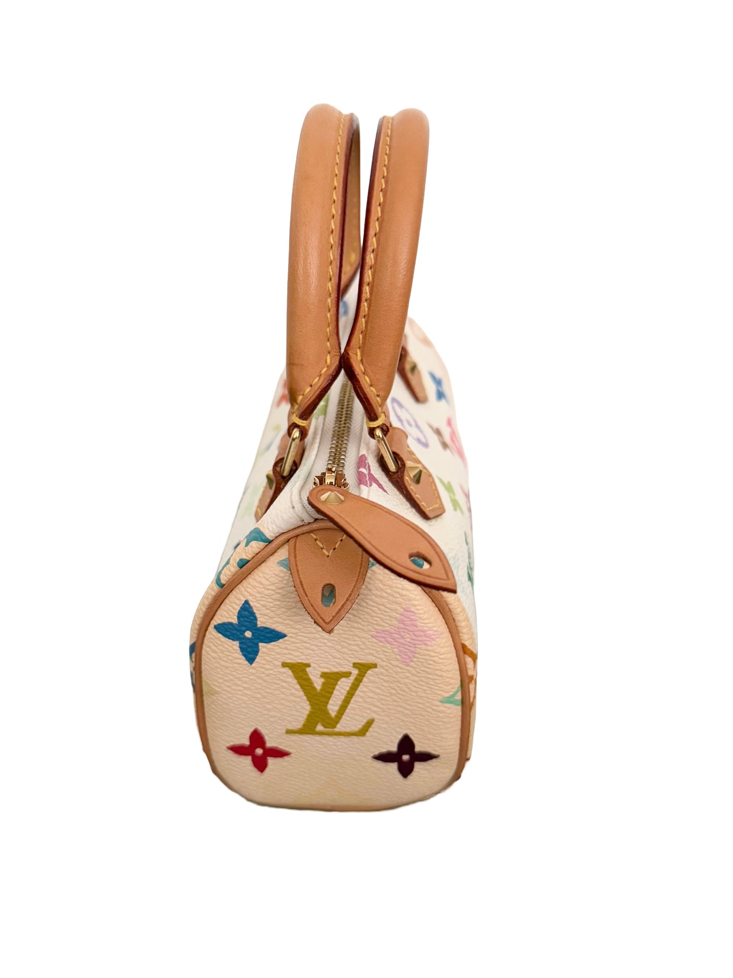 Louis Vuitton Takashi Murakami Mini HL Speedy Nano Multicolor White