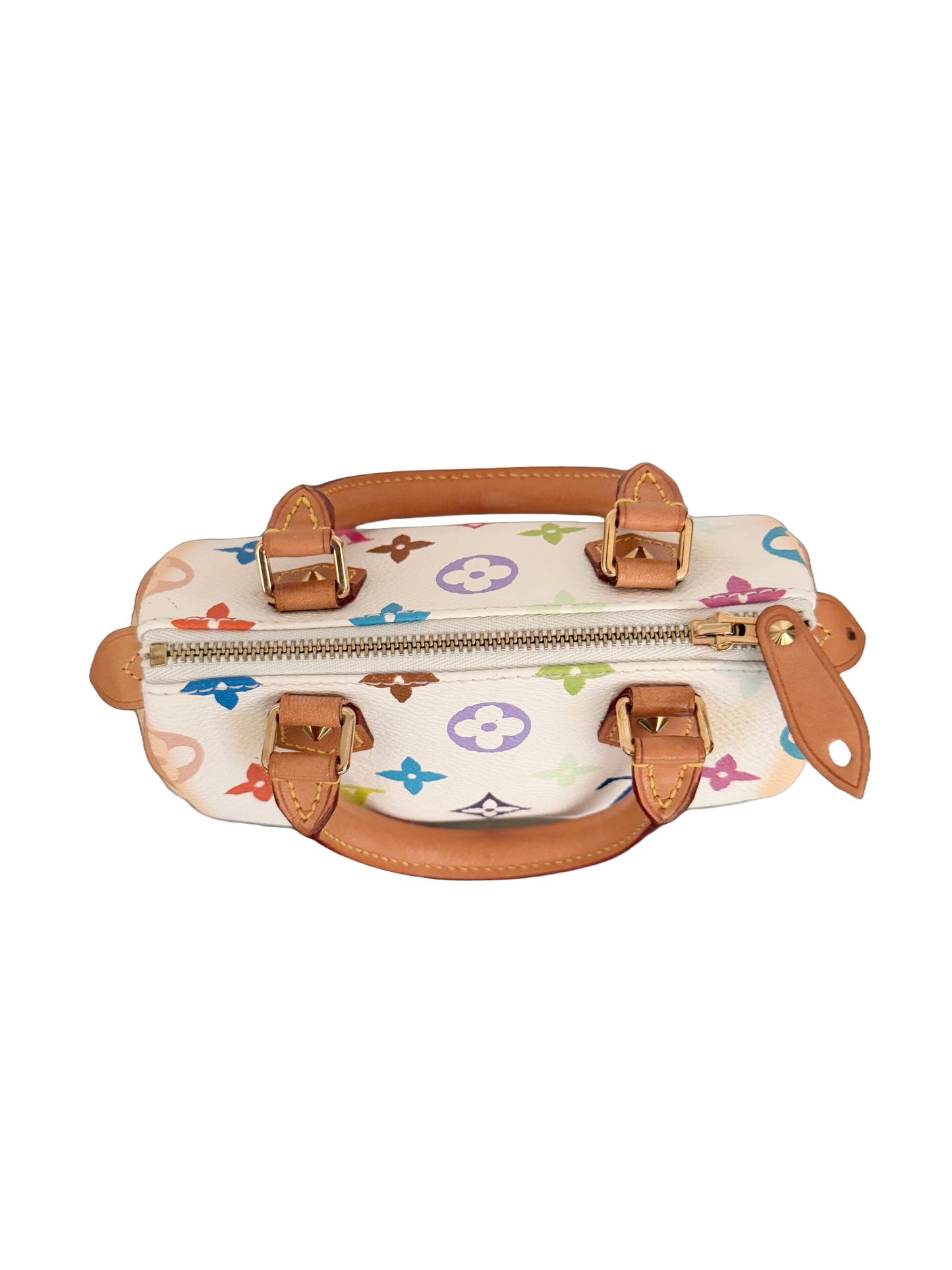 Louis Vuitton Takashi Murakami Mini HL Speedy Nano Multicolor White