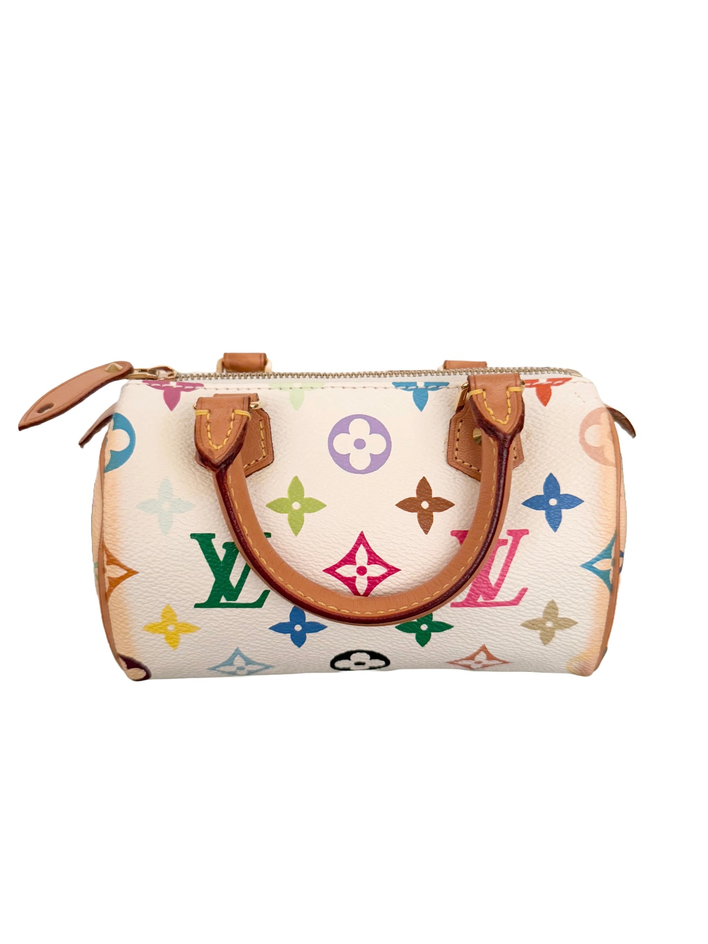 Louis Vuitton Takashi Murakami Mini HL Speedy Nano Multicolor White