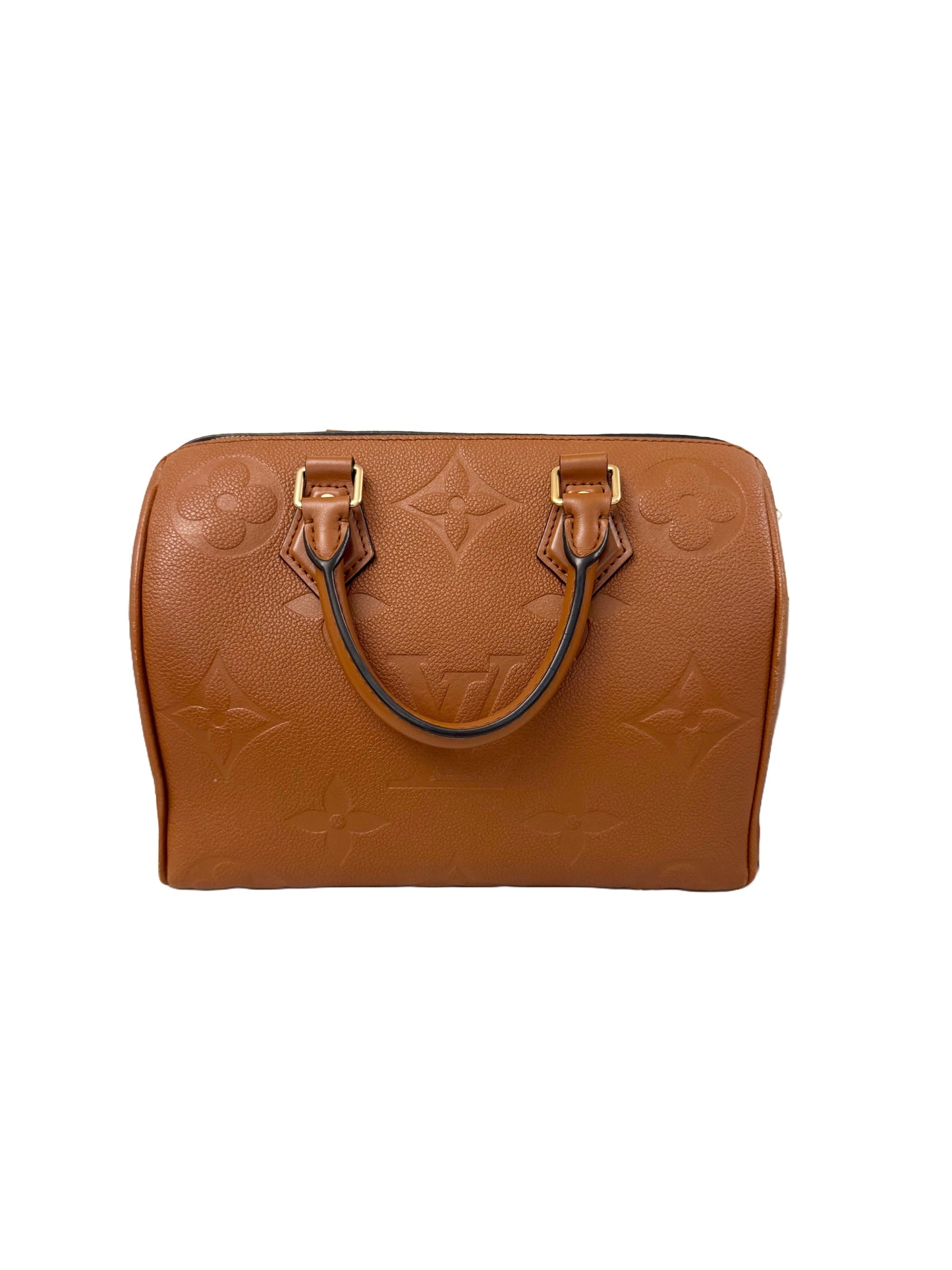 Louis Vuitton Speedy 25 Bandoliere Cognac Brown Handbag Giant Monogram