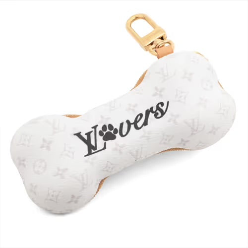 Louis Vuitton Pharrell Bone Key Holder Bag Charm White Paw Monogram
