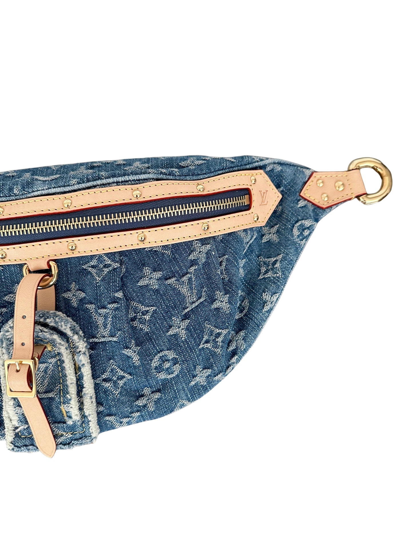 Louis Vuitton High Rise Monogram Denim Bag Bumbag M46837