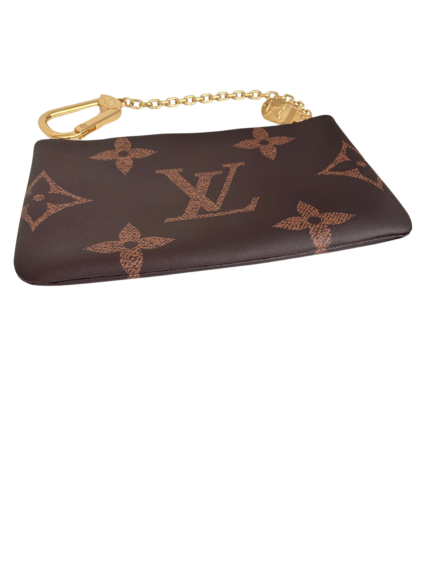 Louis Vuitton Pochette Clés XL Bag Giant Key Pouch Monogram Brown Chain Runway