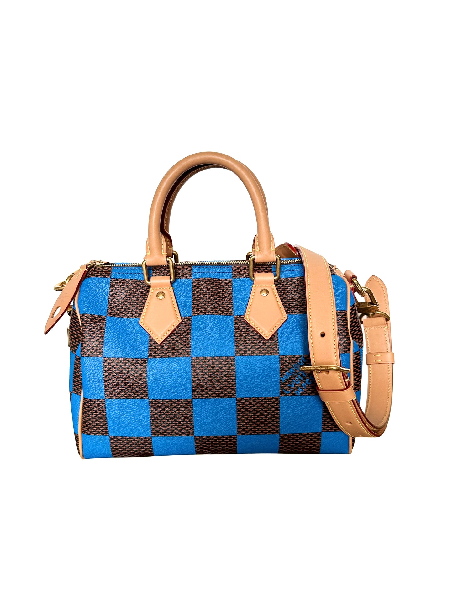 Louis Vuitton Pharrell Damier Pop Speedy Bandouliere 25 Blue