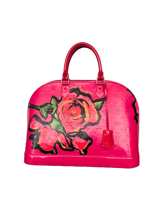 Louis Vuitton Alma GM Sprouse Pink Graffiti Roses