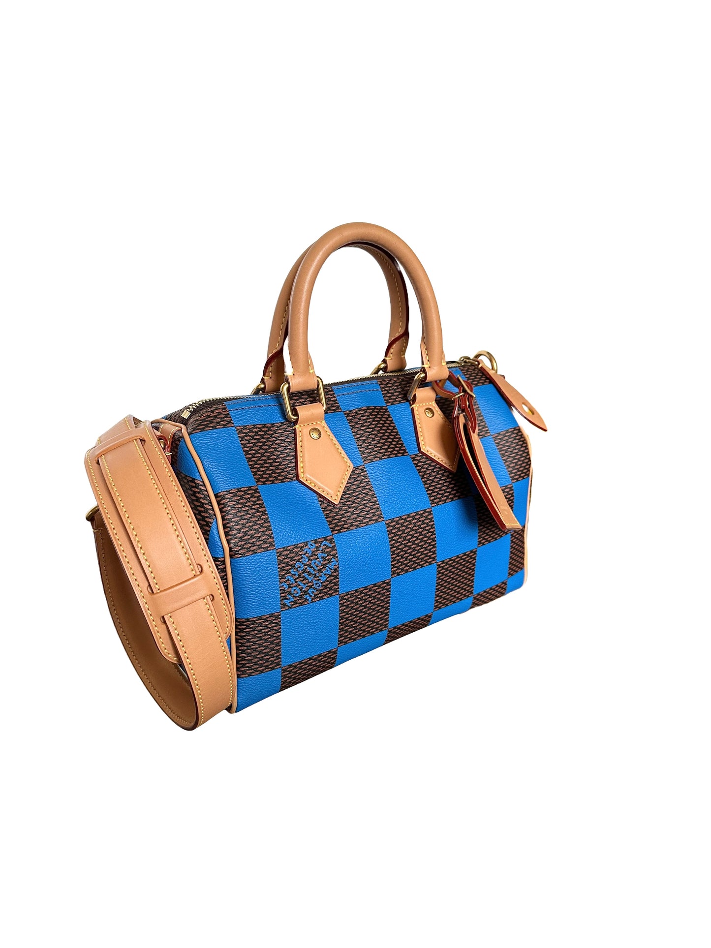 Louis Vuitton Pharrell Damier Pop Speedy Bandouliere 25 Blue