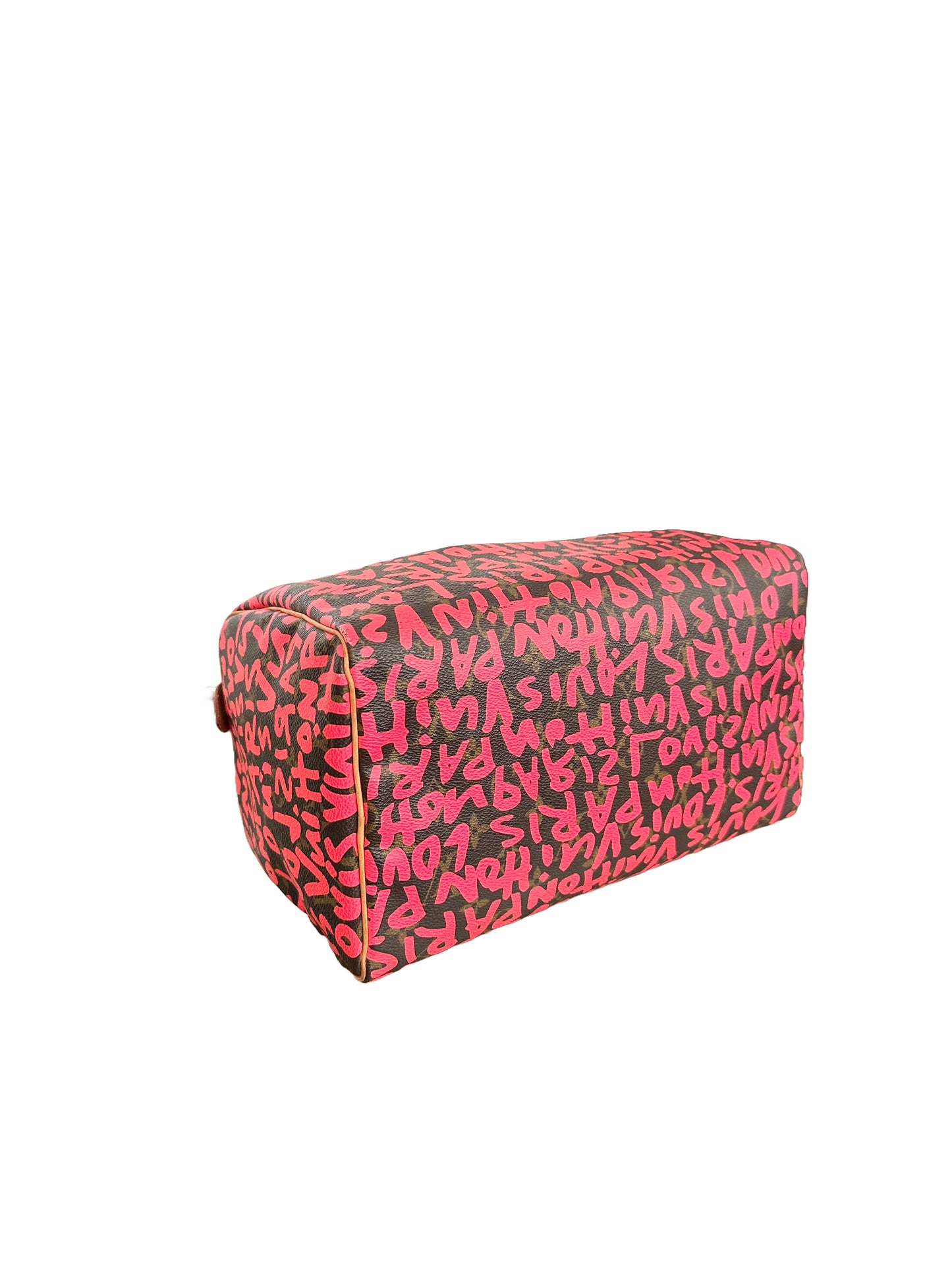 Louis Vuitton Speedy 30 Monogram Graffiti Fuchsia Pink