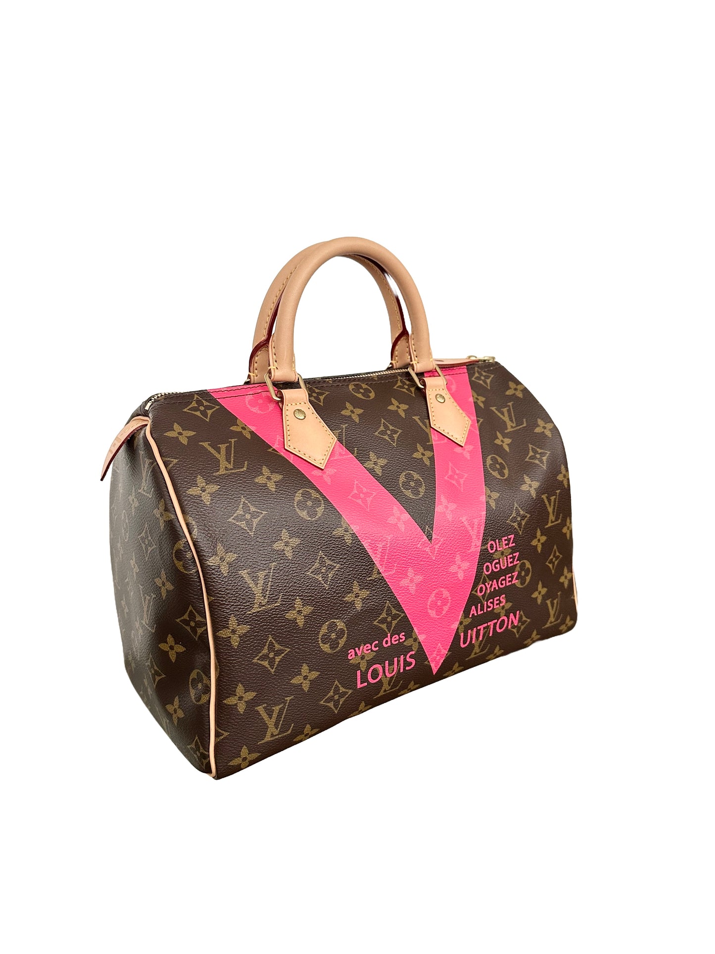 Louis Vuitton Speedy 30 V Voyage Grenade Monogram Pink Limited Edition