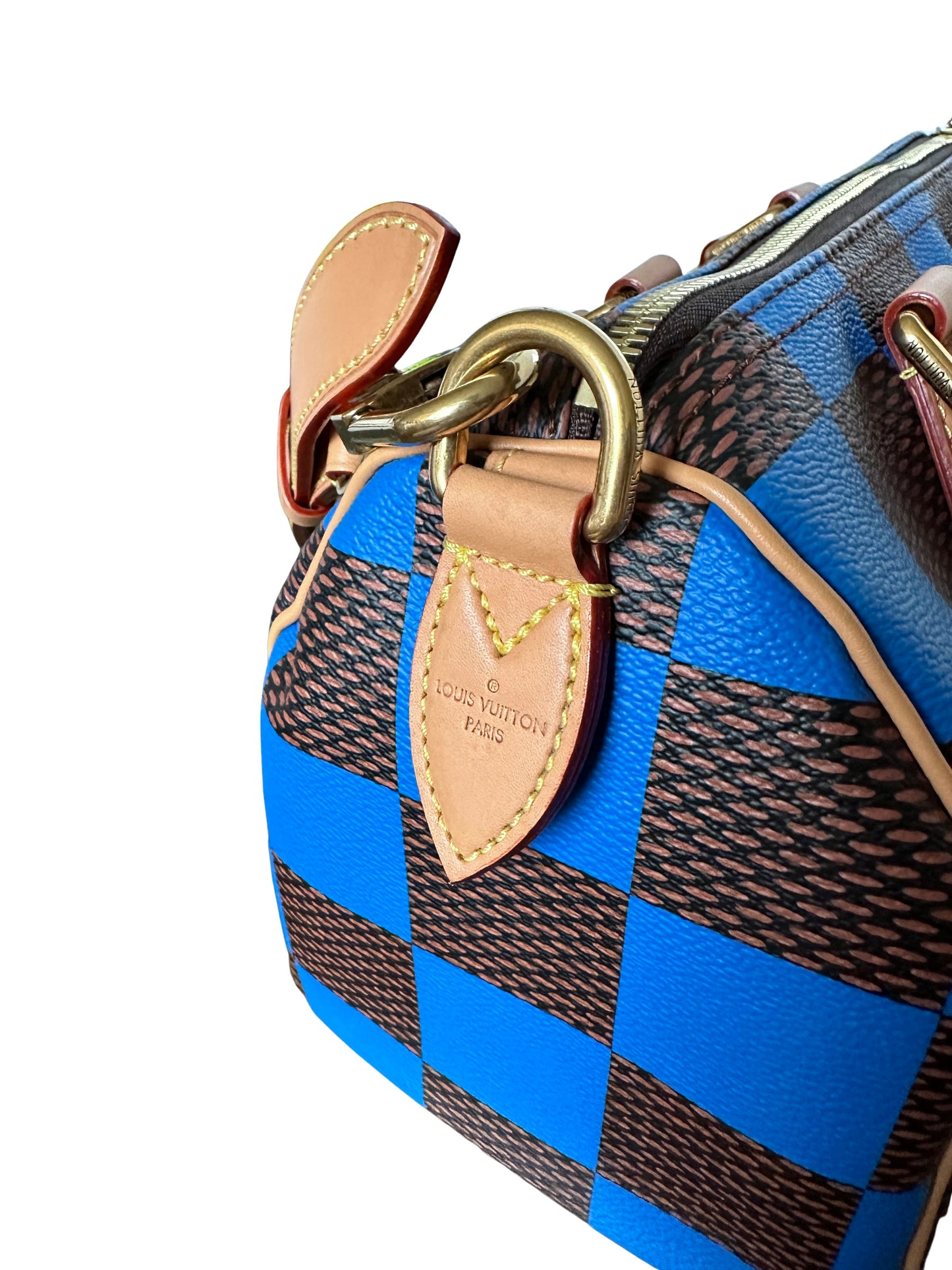 Louis Vuitton Pharrell Damier Pop Speedy Bandouliere 25 Blue