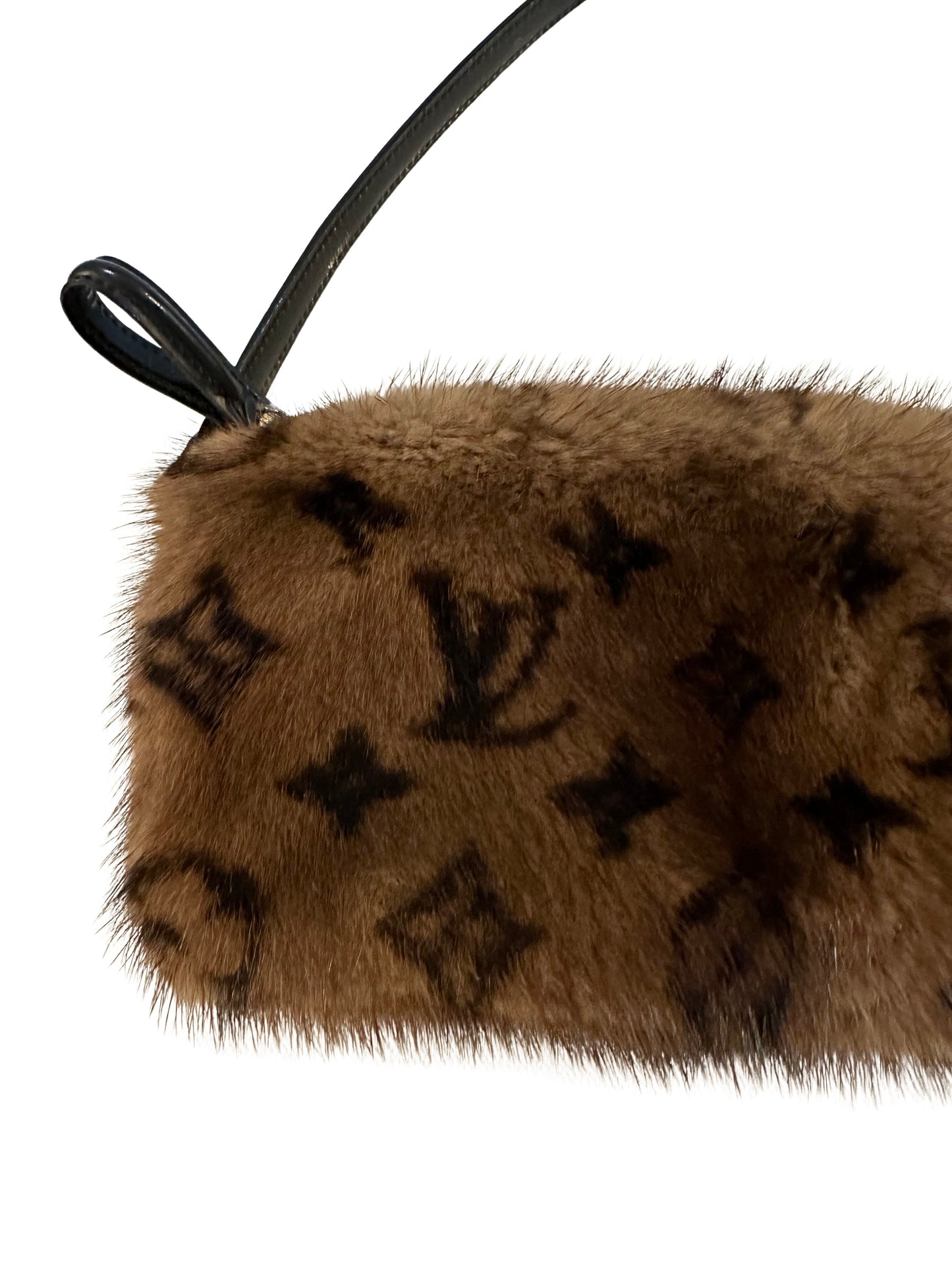 Louis Vuitton Mink Milla Bag Pochette Vision MM Monogram Limited Fur Exotic