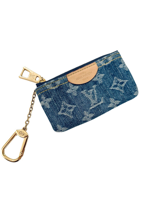 Louis Vuitton Monogram Denim Pochette Cles Key Pouch LV Remix