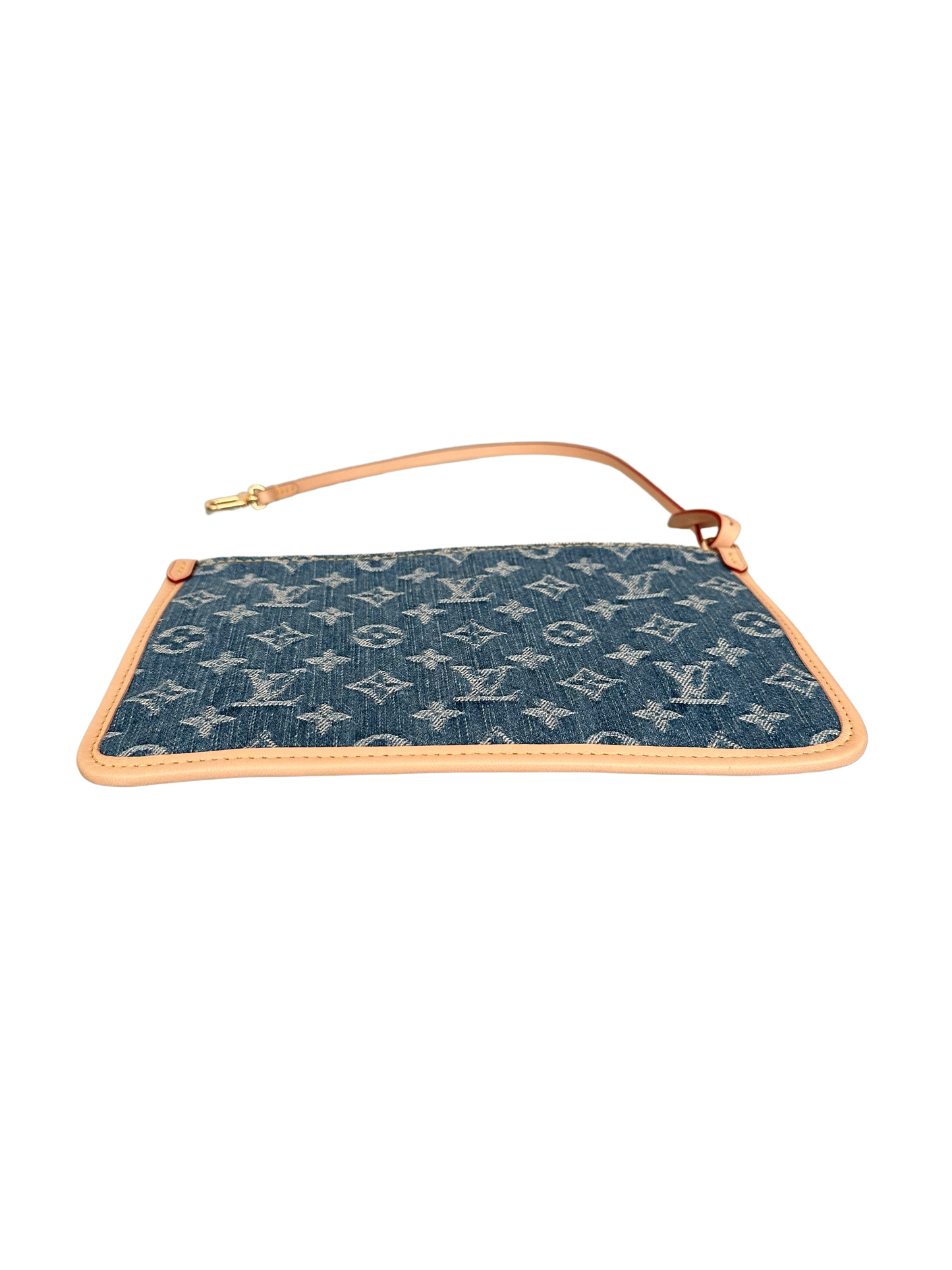 Louis Vuitton Carryall MM Wristlet Pochette Pouch LV Denim Remix Limited Edition