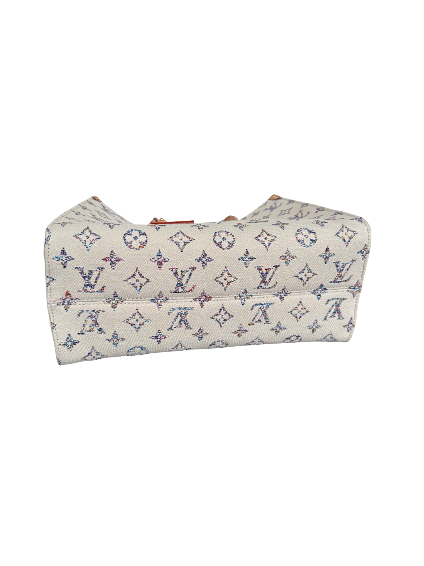 Louis Vuitton OnTheGo MM Cream Multicolor Rainbow Nautical