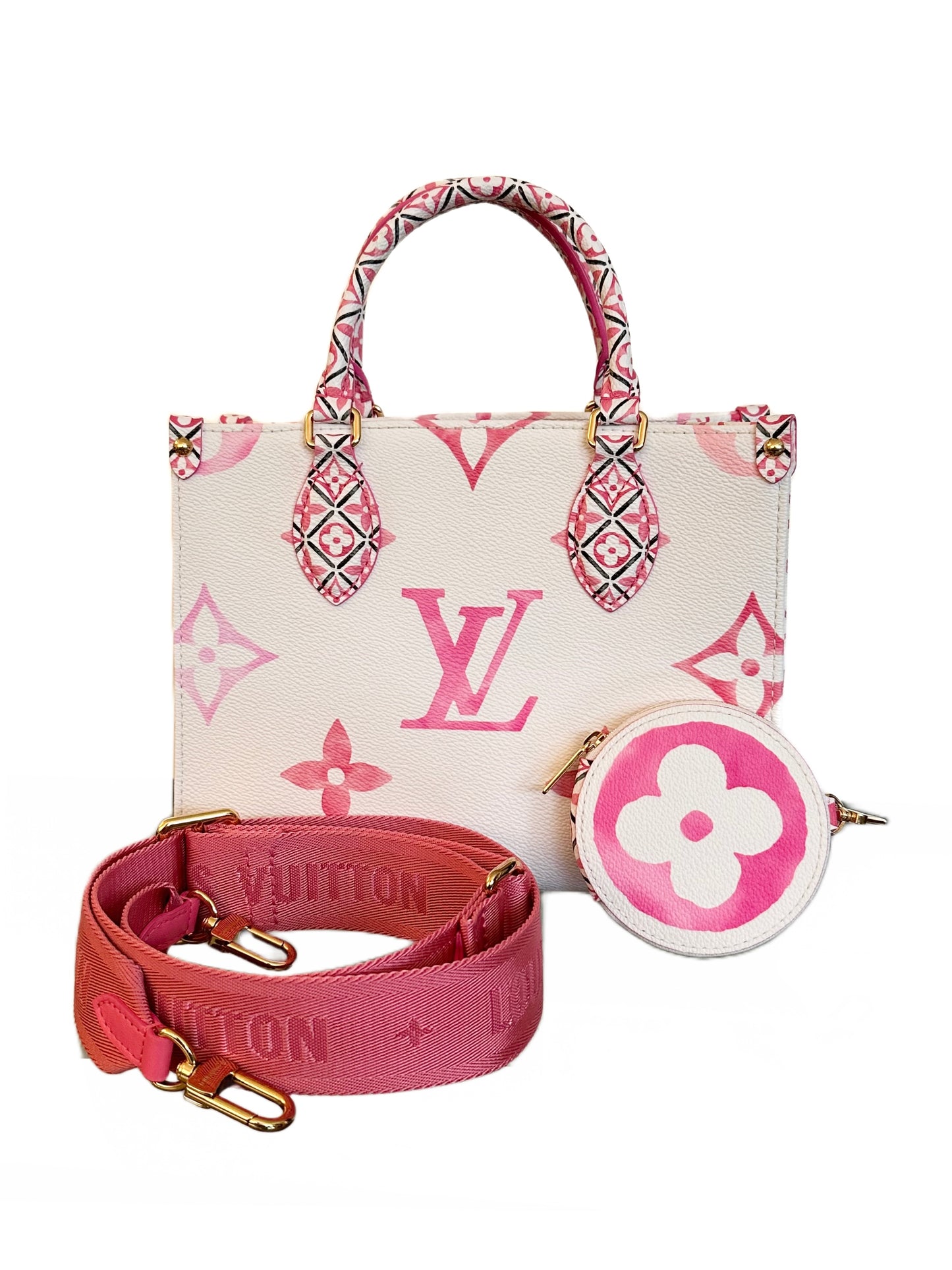 Louis Vuitton OnTheGo PM By The Pool Rose Pink