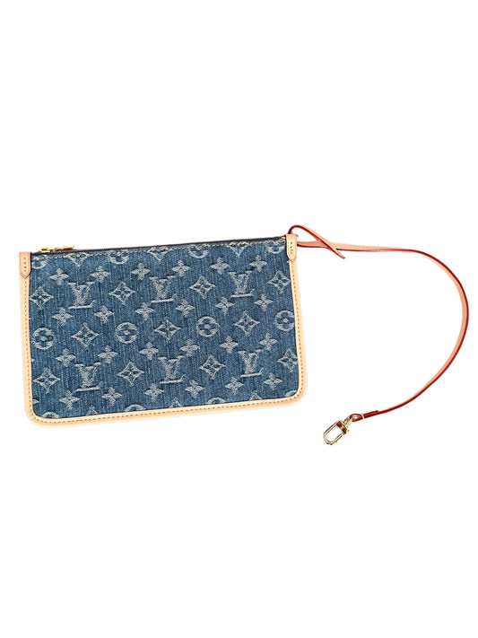 Louis Vuitton Carryall MM Wristlet Pochette Pouch LV Denim Remix Limited Edition