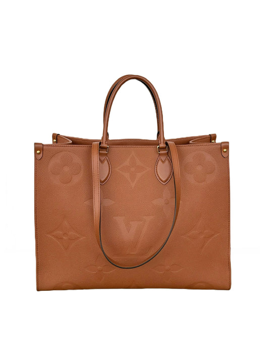 Louis Vuitton Empreinte Monogram Giant OnTheGo GM Tote Bag Cognac