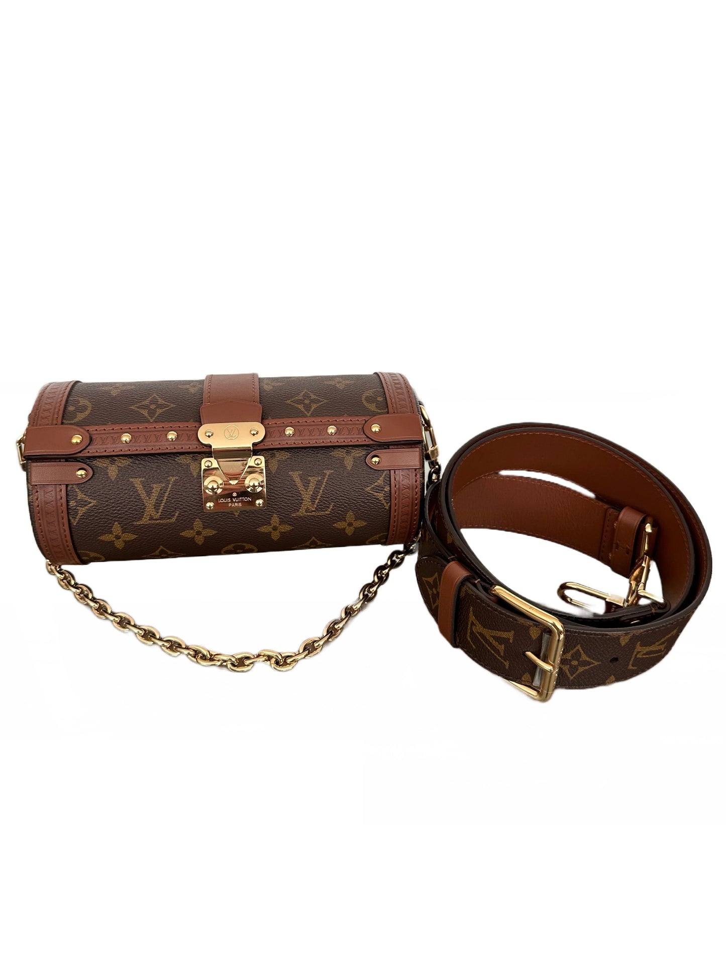 Louis Vuitton Papillon Trunk Monogram Chain Crossbody Bag