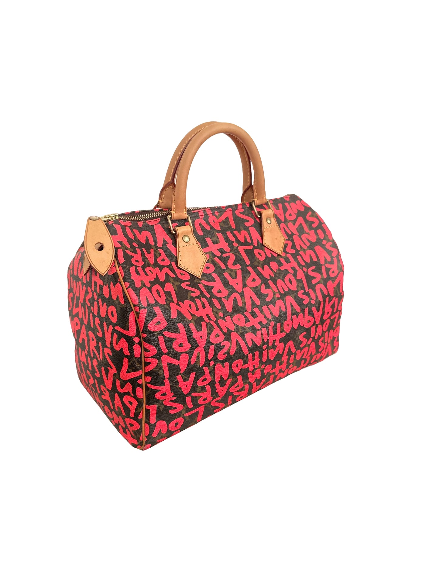 Louis Vuitton Speedy 30 Monogram Graffiti Fuchsia Pink