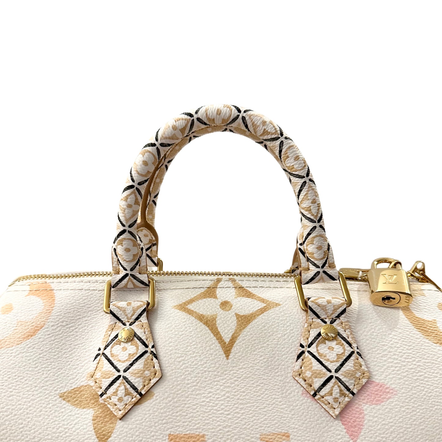 Louis Vuitton By The Pool Speedy Bandouliere 25 Beige Cream Neutral