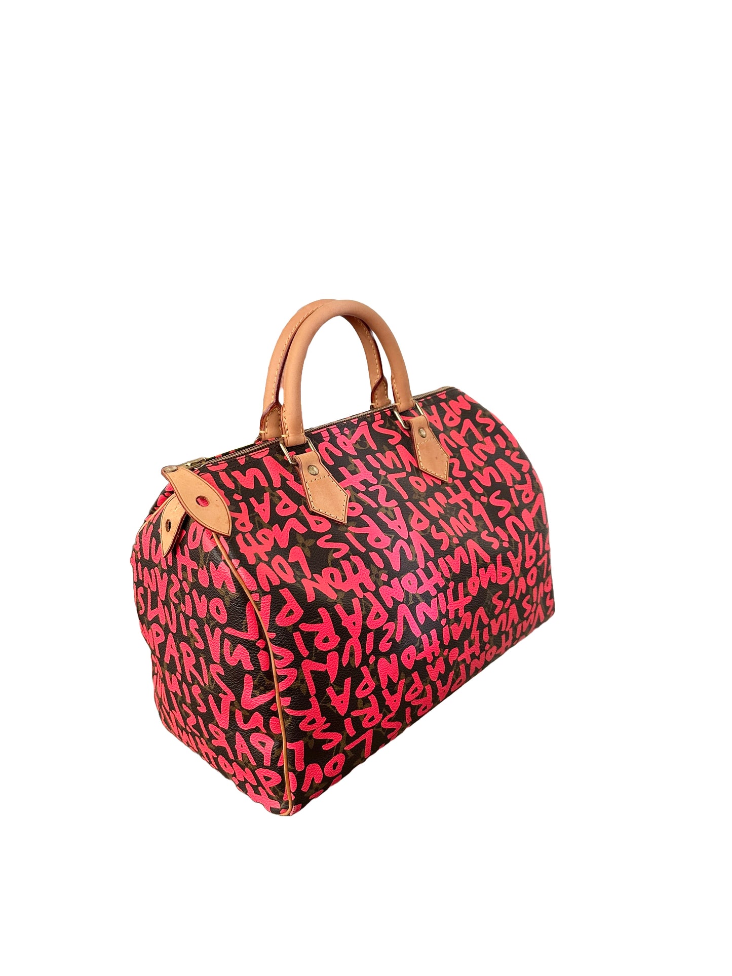 Louis Vuitton Speedy 30 Monogram Graffiti Fuchsia Pink