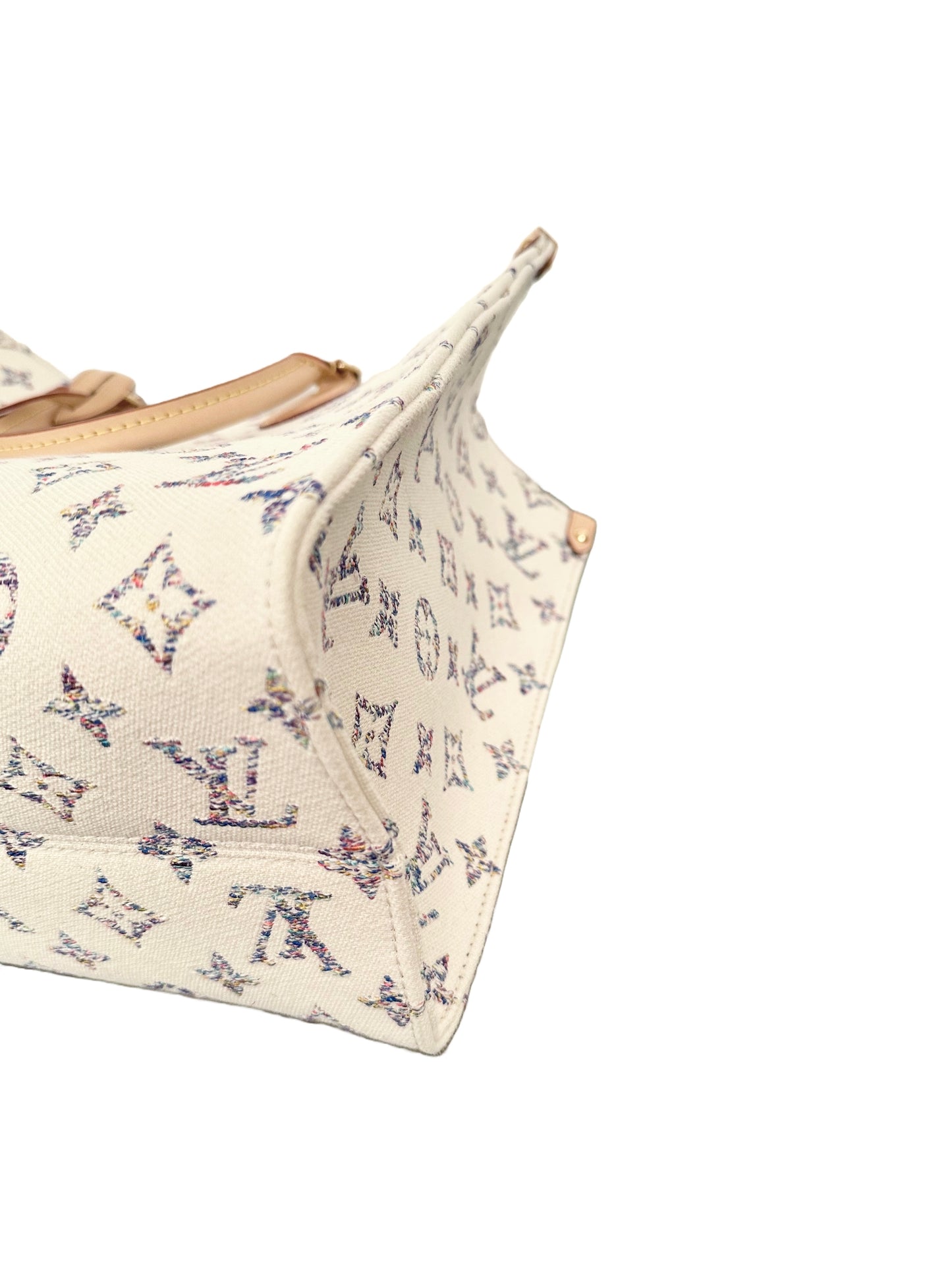 Louis Vuitton OnTheGo MM Cream Multicolor Rainbow Nautical