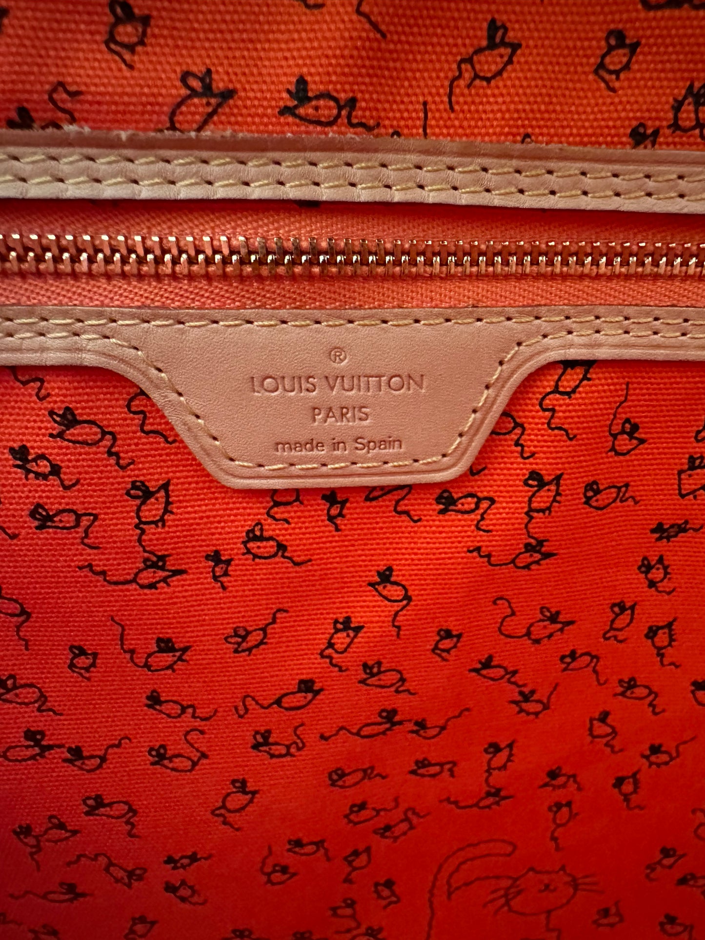 Louis Vuitton Grace Coddington Catogram Neverfull MM Limited Edition