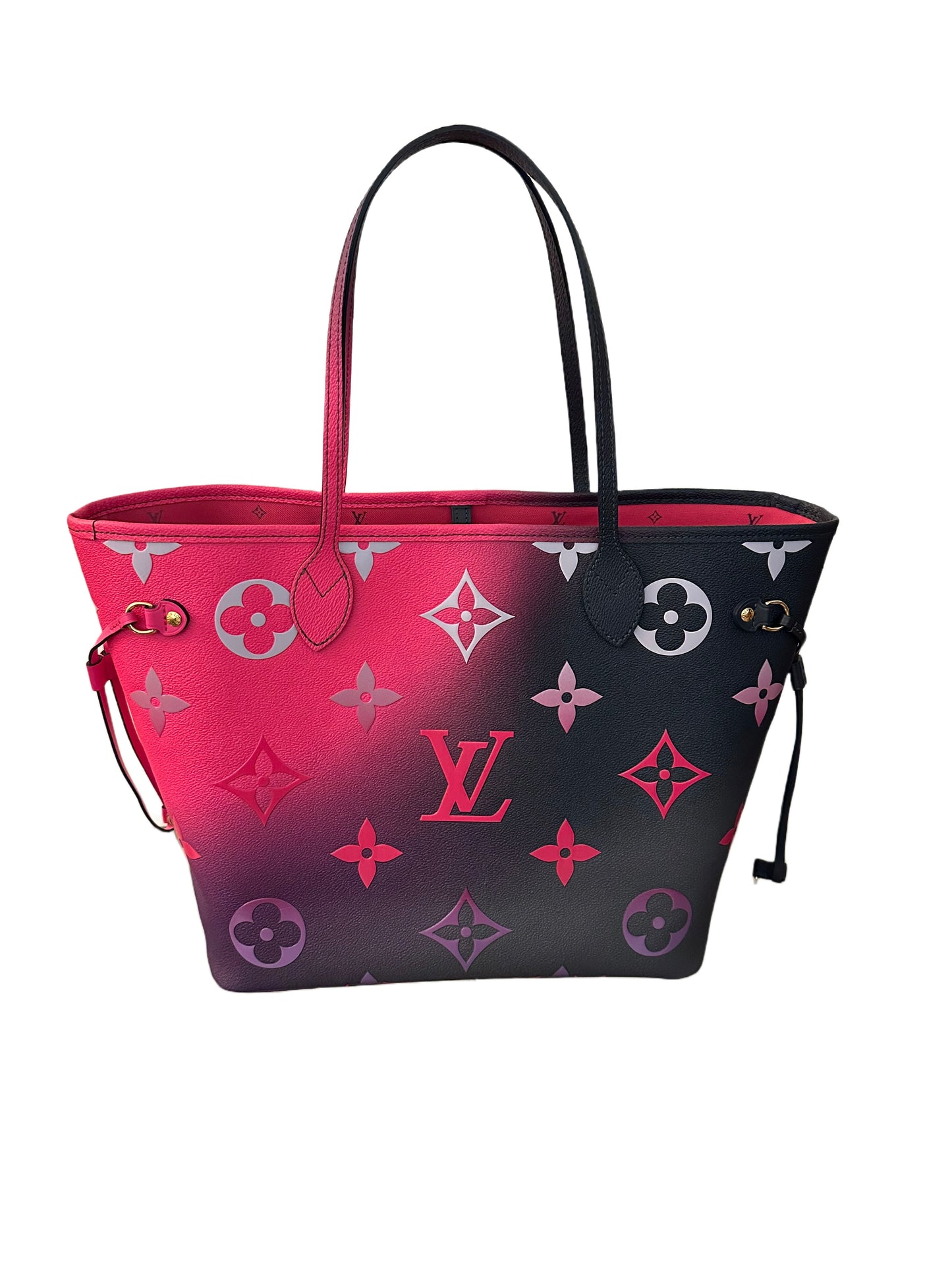 Louis Vuitton Neverfull MM Midnight Fuchsia Spring in the City