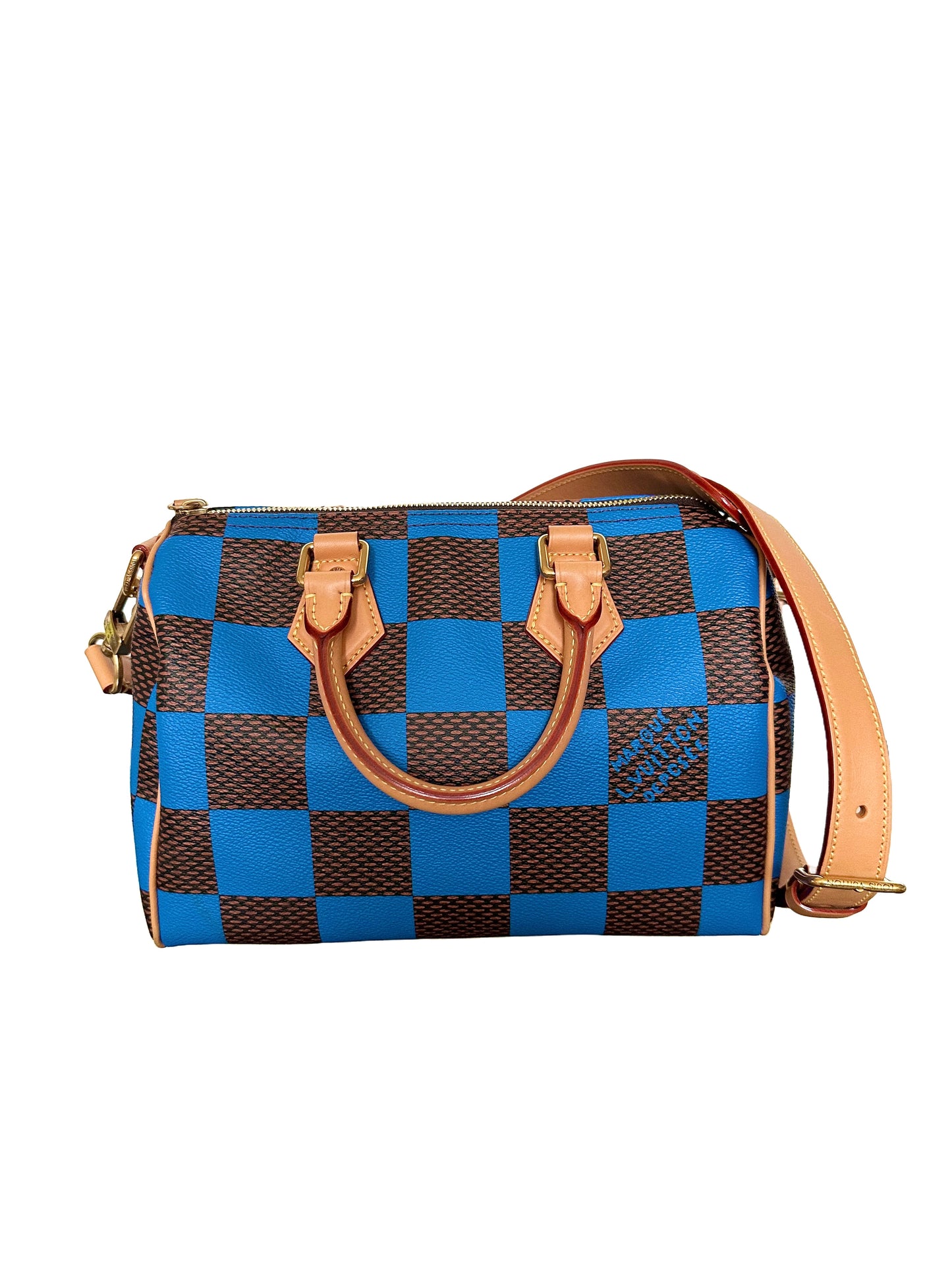 Louis Vuitton Pharrell Damier Pop Speedy Bandouliere 25 Blue