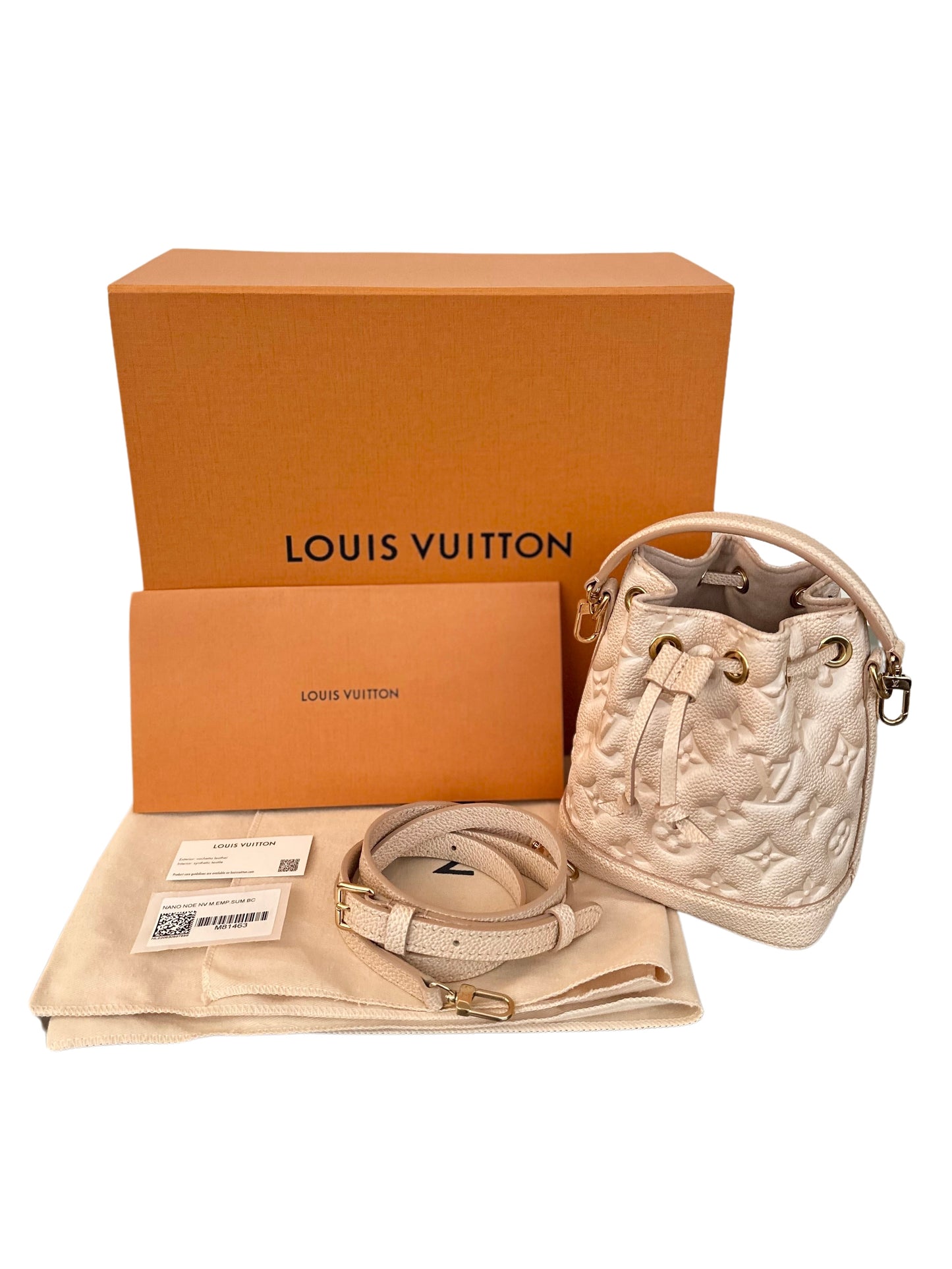 Louis Vuitton Noe Nano Stardust Monogram Empreinte Neutral Beige Clair