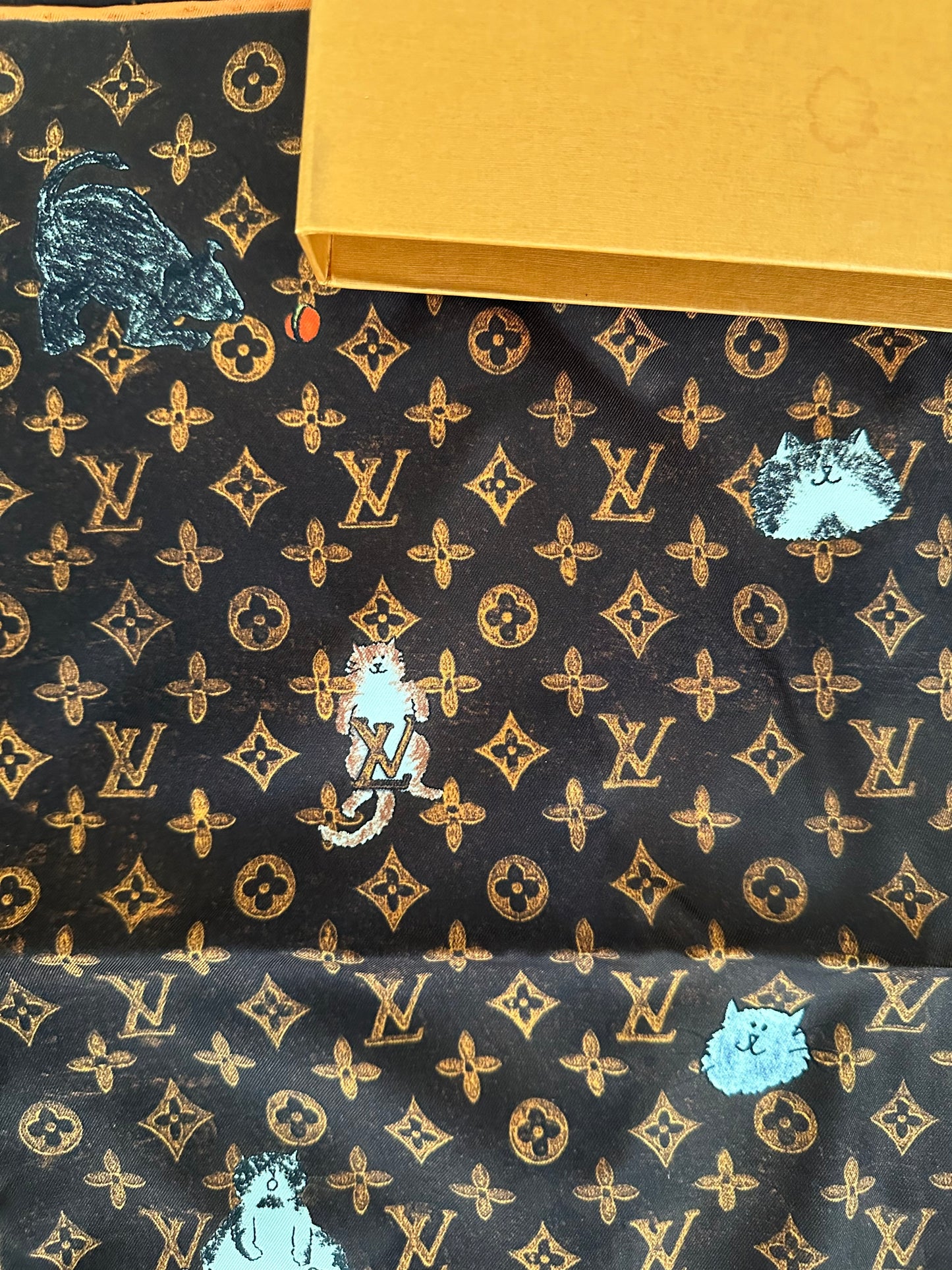 Louis Vuitton Grace Coddington Catogram Silk Scarf