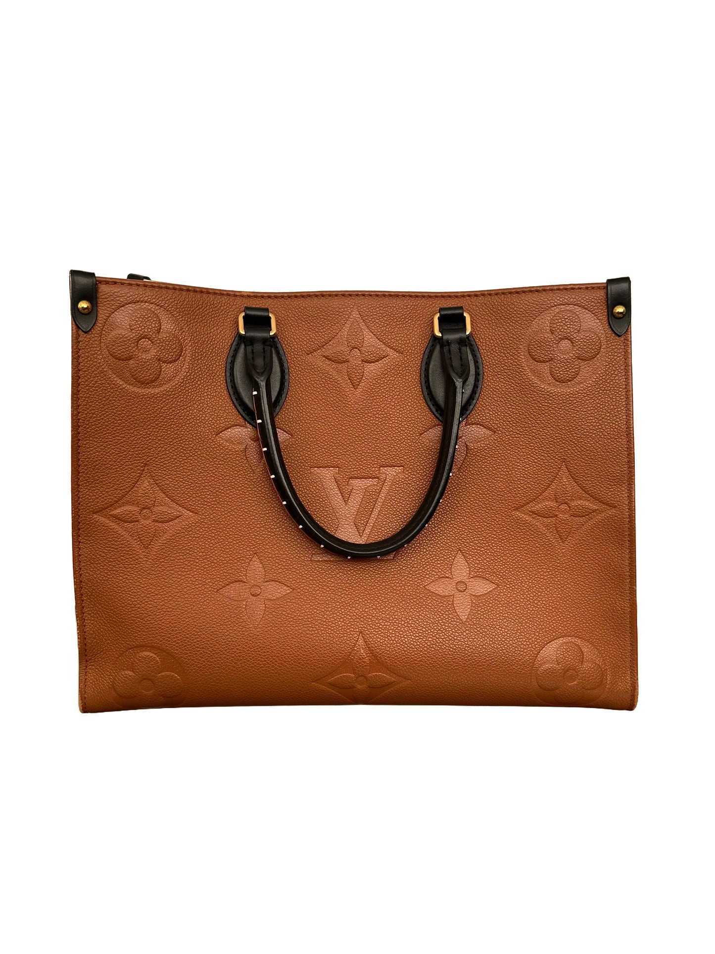 Louis Vuitton OnTheGo Tote Wild at Heart Empreinte Giant Monogram MM Cognac Brown