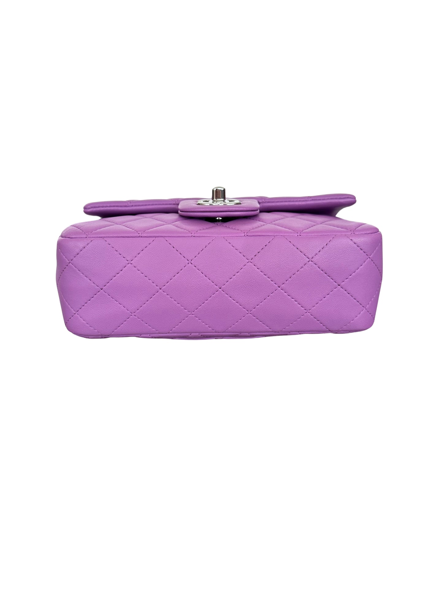 Chanel Mini Rectangular Classic Flap Quilted Lambskin Light Purple 20C