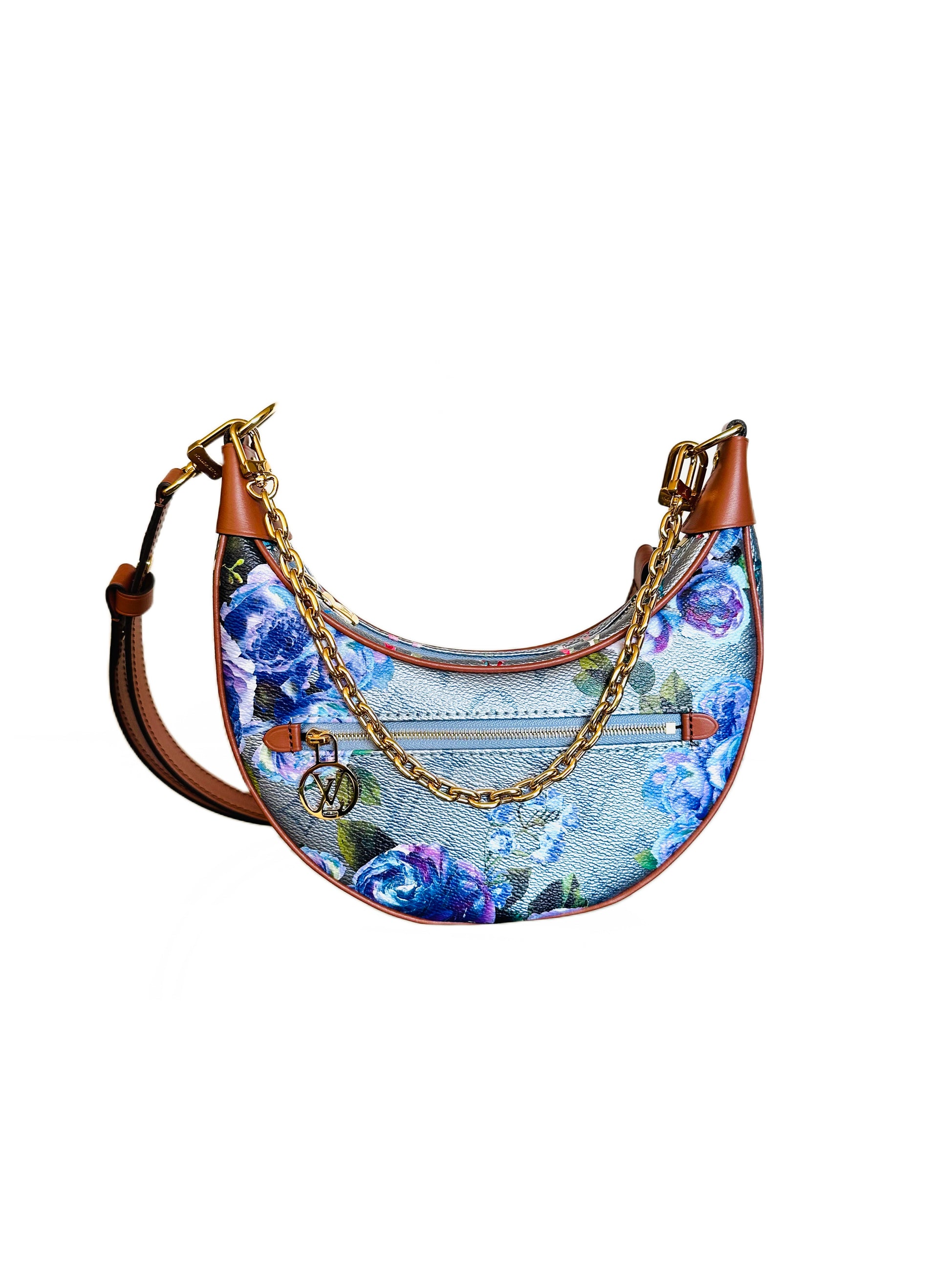 Louis Vuitton Metallic Monogram LV Garden Loop PM - Blue Shoulder Bags,  Handbags - LOU767938