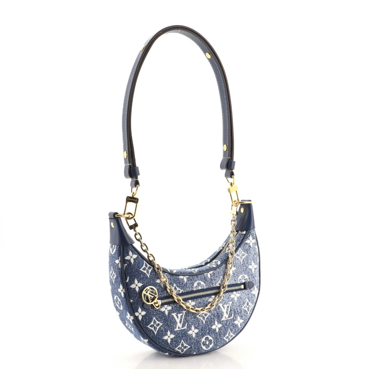 Louis Vuitton Loop Blue Denim Monogram Hobo Shoulder Bag Limited Edition