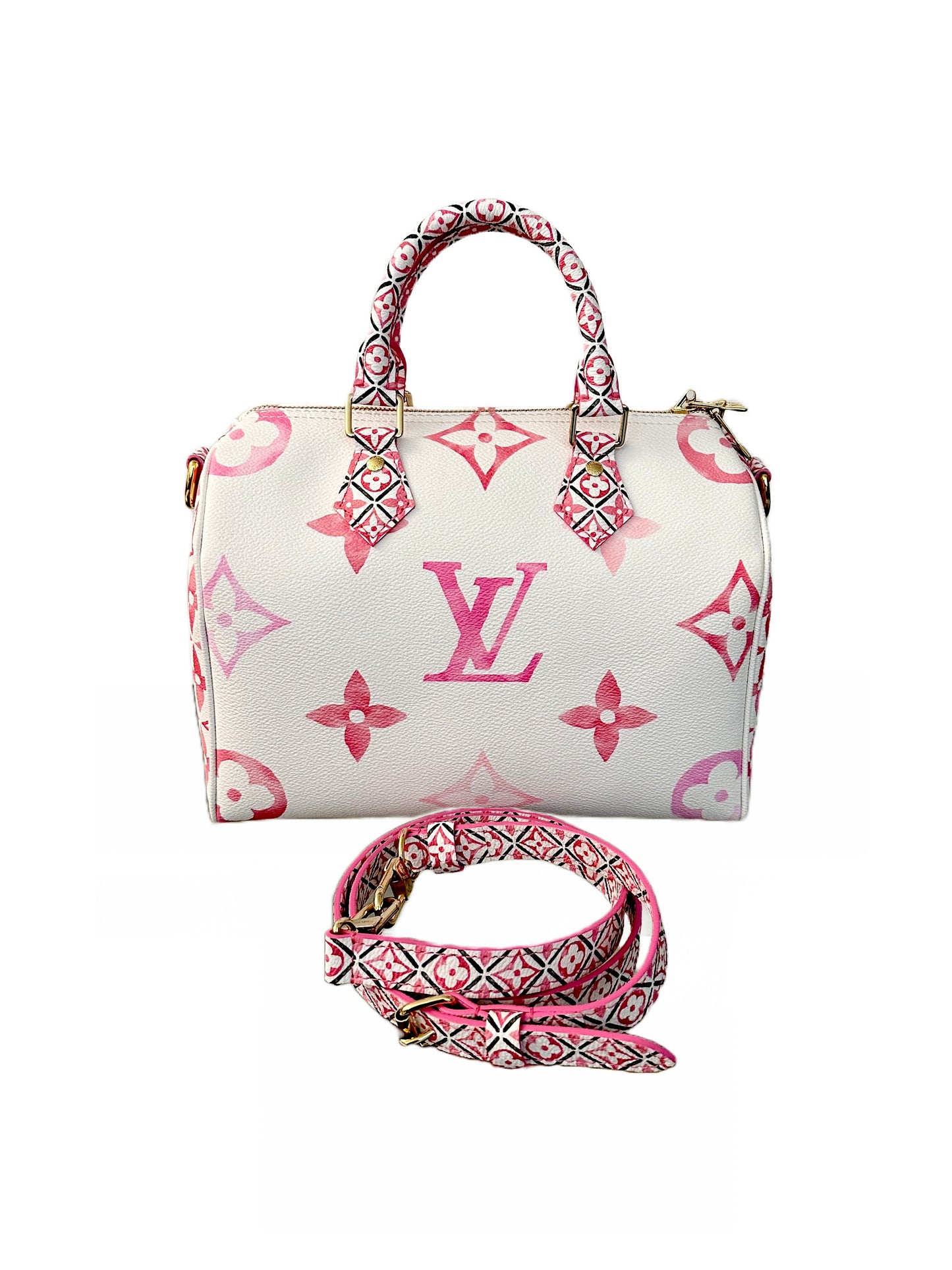 Louis Vuitton By The Pool Speedy Bandouliere 25 Pink Rose