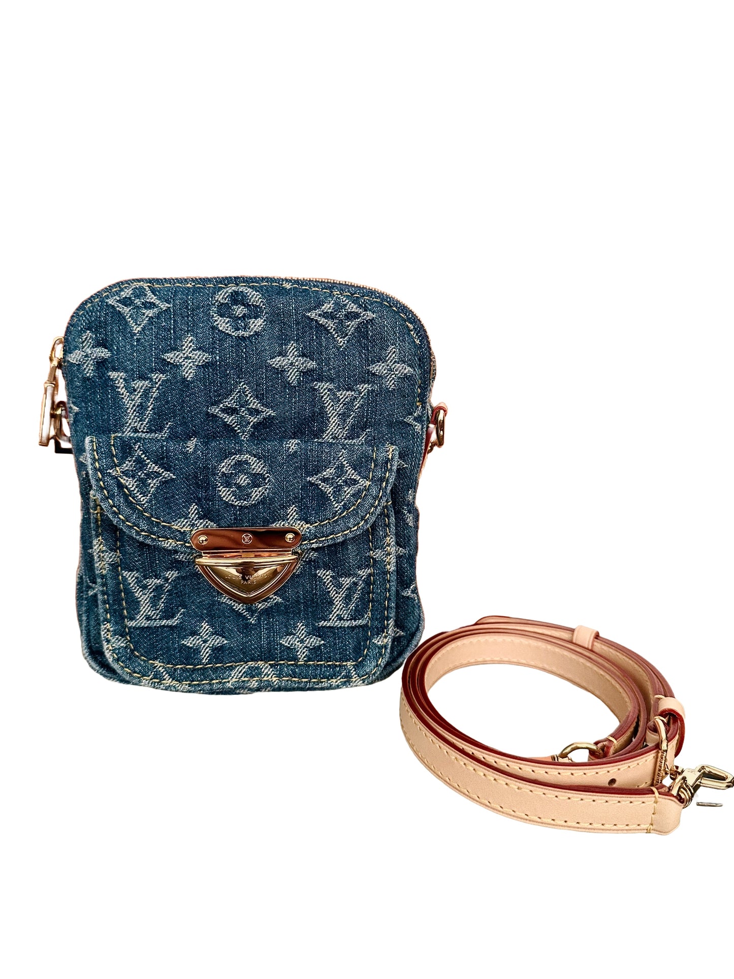 Louis Vuitton Monogram Denim Remix Fairfax Pochette Crossbody Bag