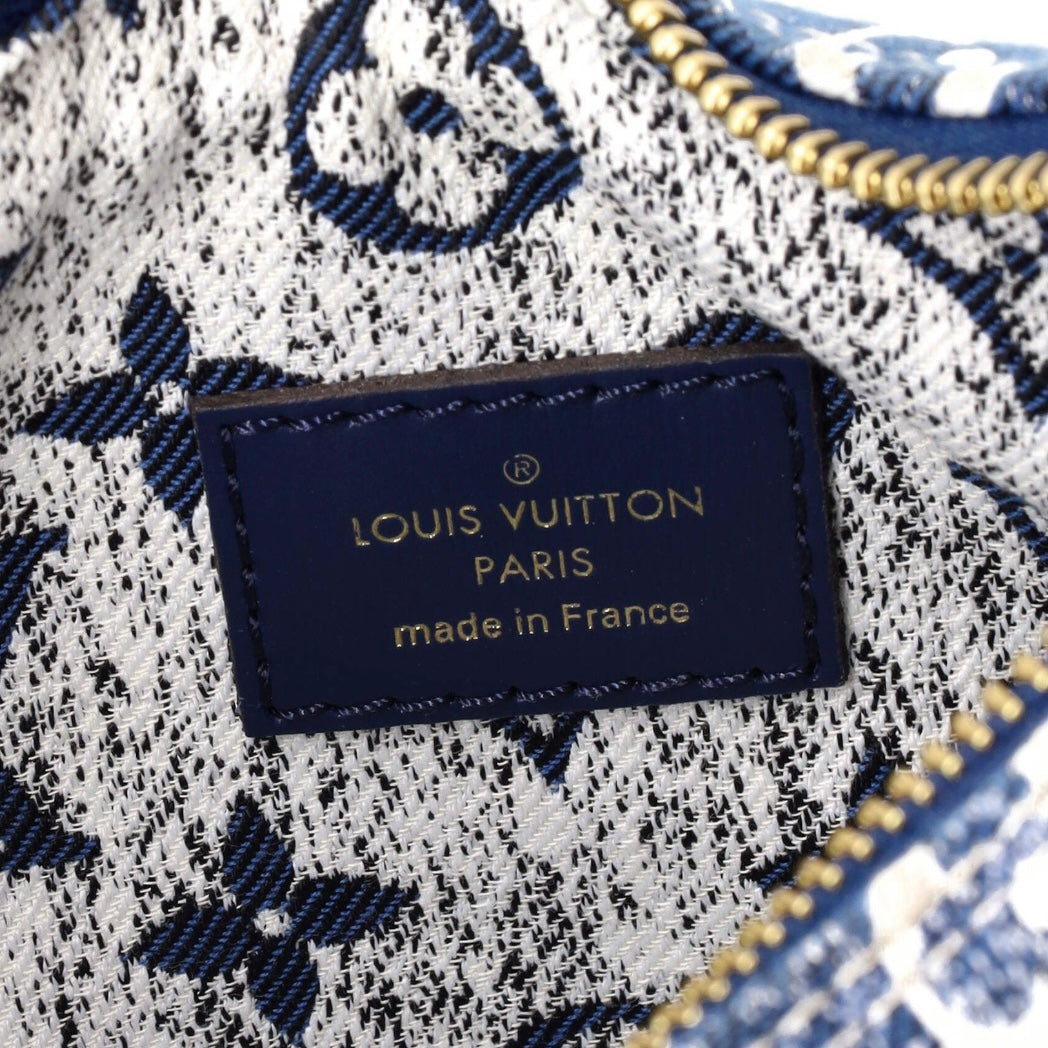 Louis Vuitton Loop Blue Denim Monogram Hobo Shoulder Bag Limited Edition