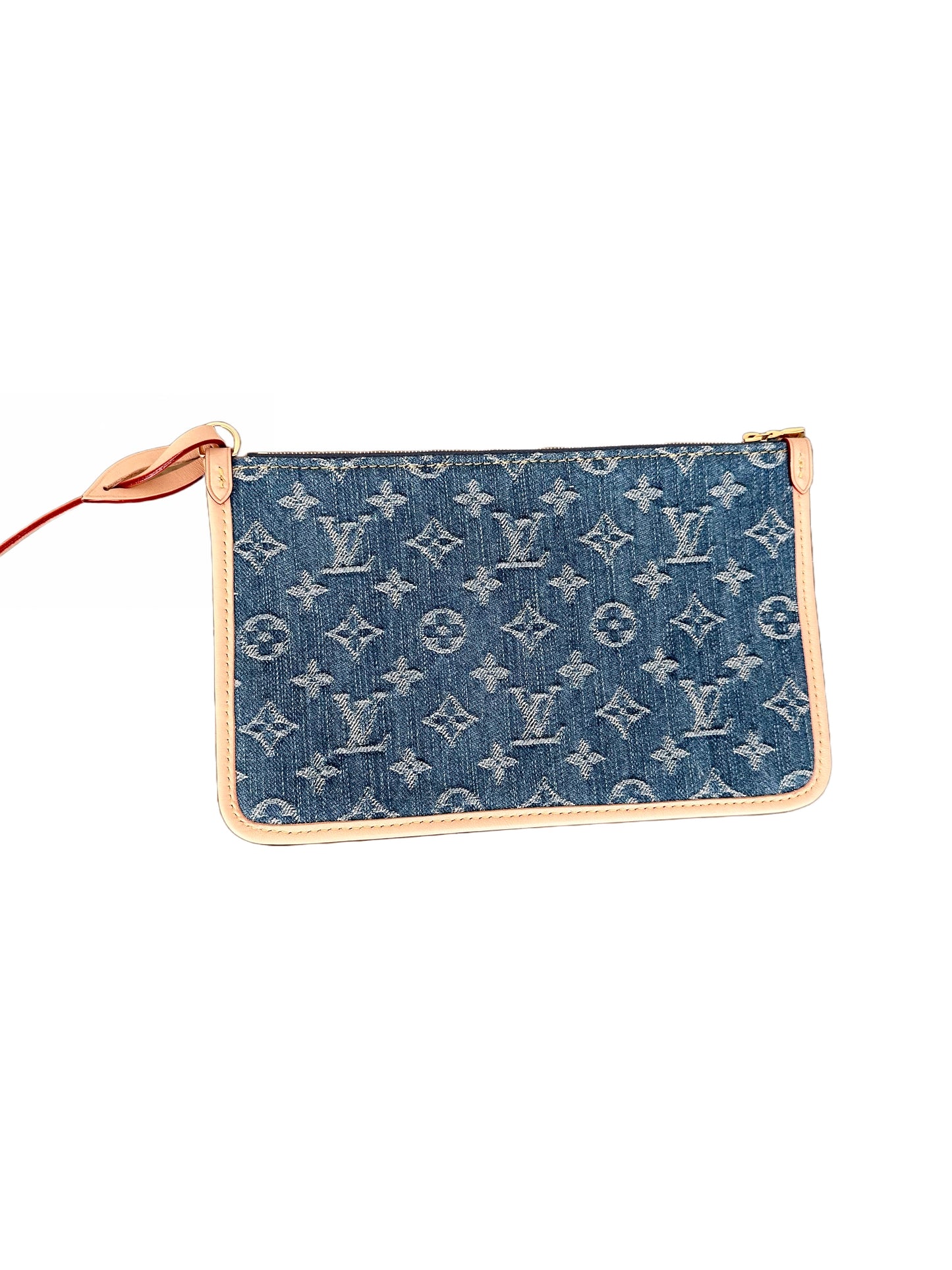 Louis Vuitton Carryall MM Wristlet Pochette Pouch LV Denim Remix Limited Edition