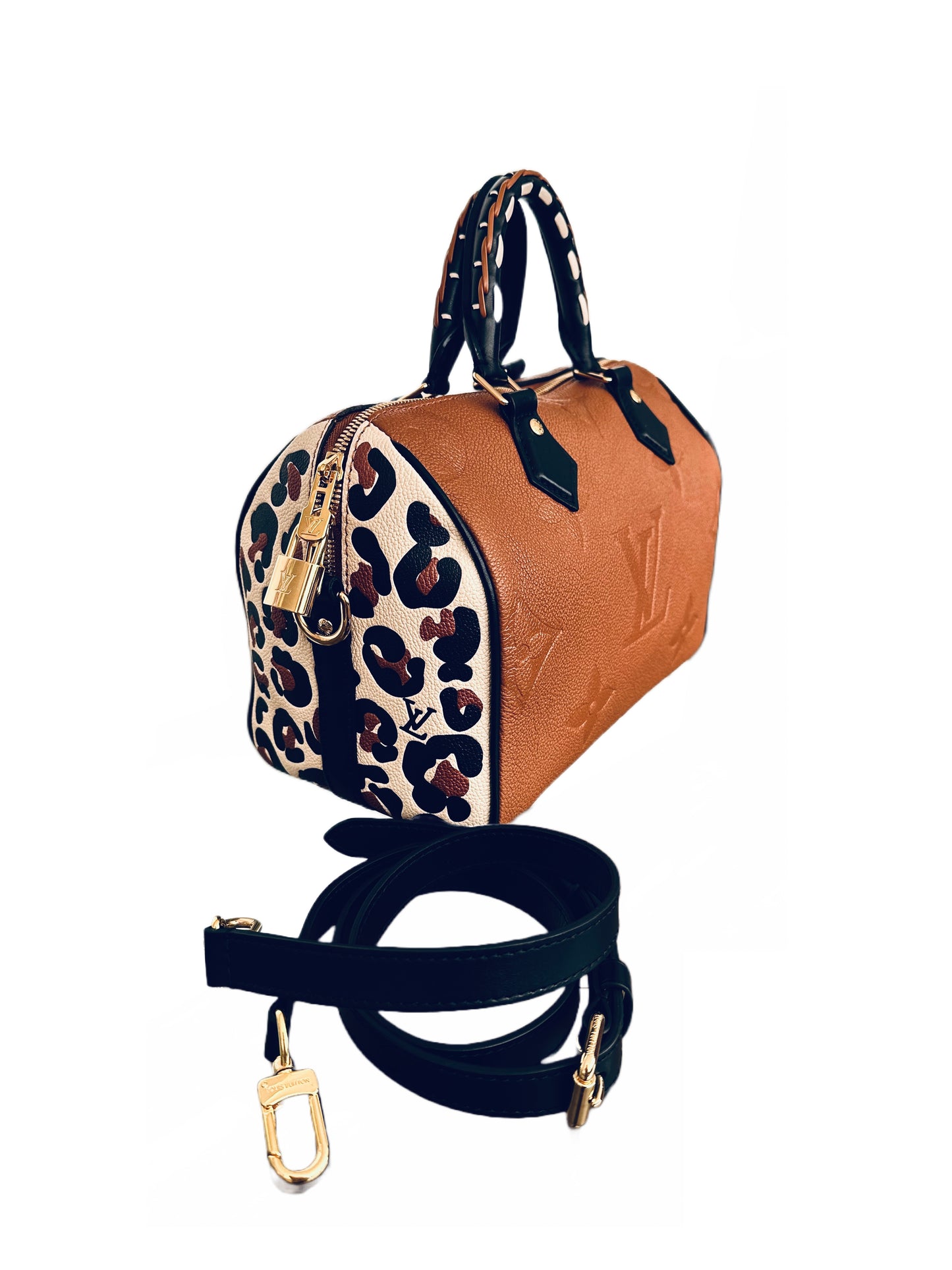 Louis Vuitton Empreinte Monogram Wild At Heart Speedy Bandouliere 25 Caramel