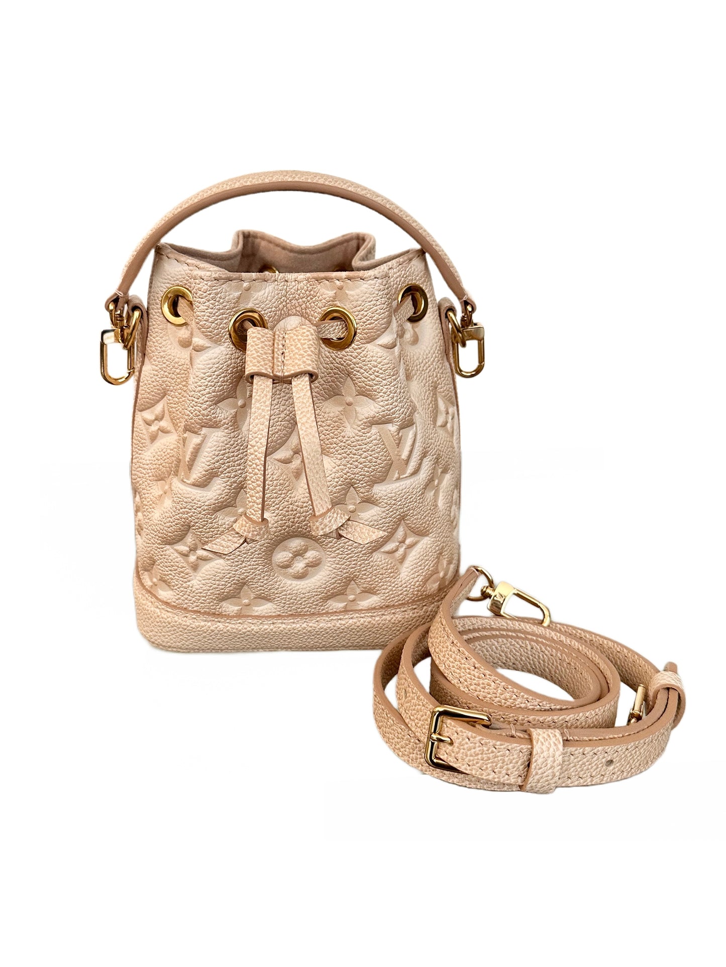 Louis Vuitton Noe Nano Stardust Monogram Empreinte Neutral Beige Clair