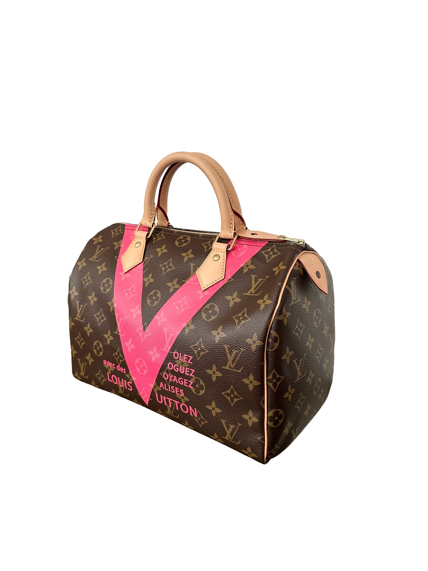 Louis Vuitton Speedy 30 V Voyage Grenade Monogram Pink Limited Edition