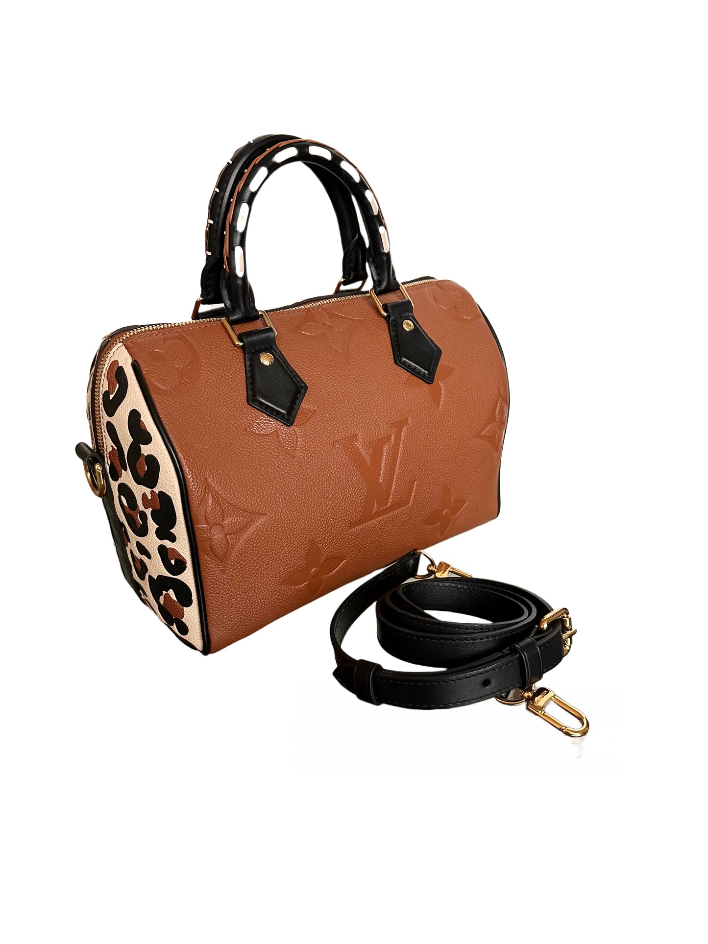 Louis Vuitton Empreinte Wild At Heart Speedy Bandouliere 25 Caramel Cognac Brown