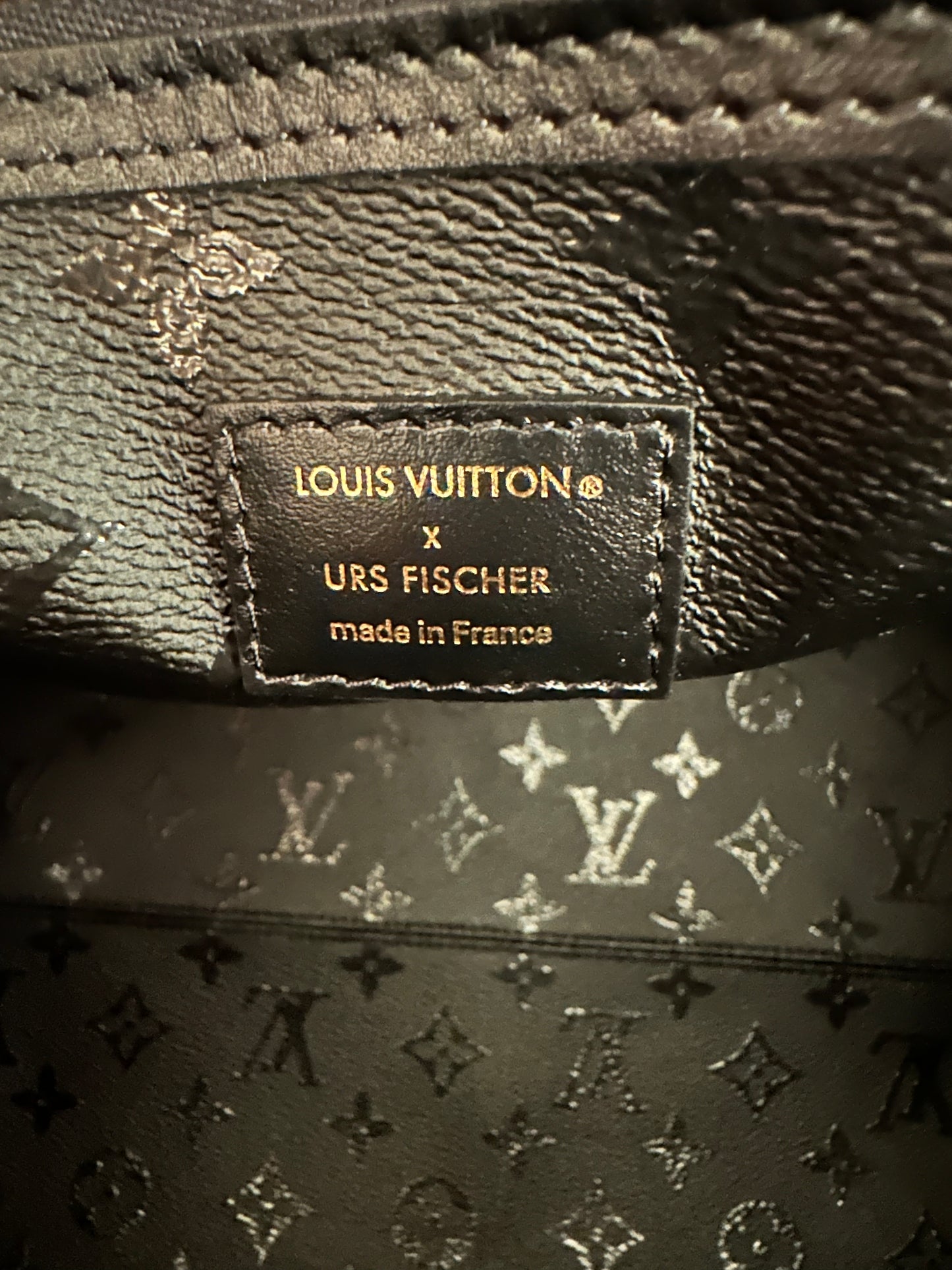 Louis Vuitton x Urs Fischer Red Black Tufted Keepall Bandouliere 45