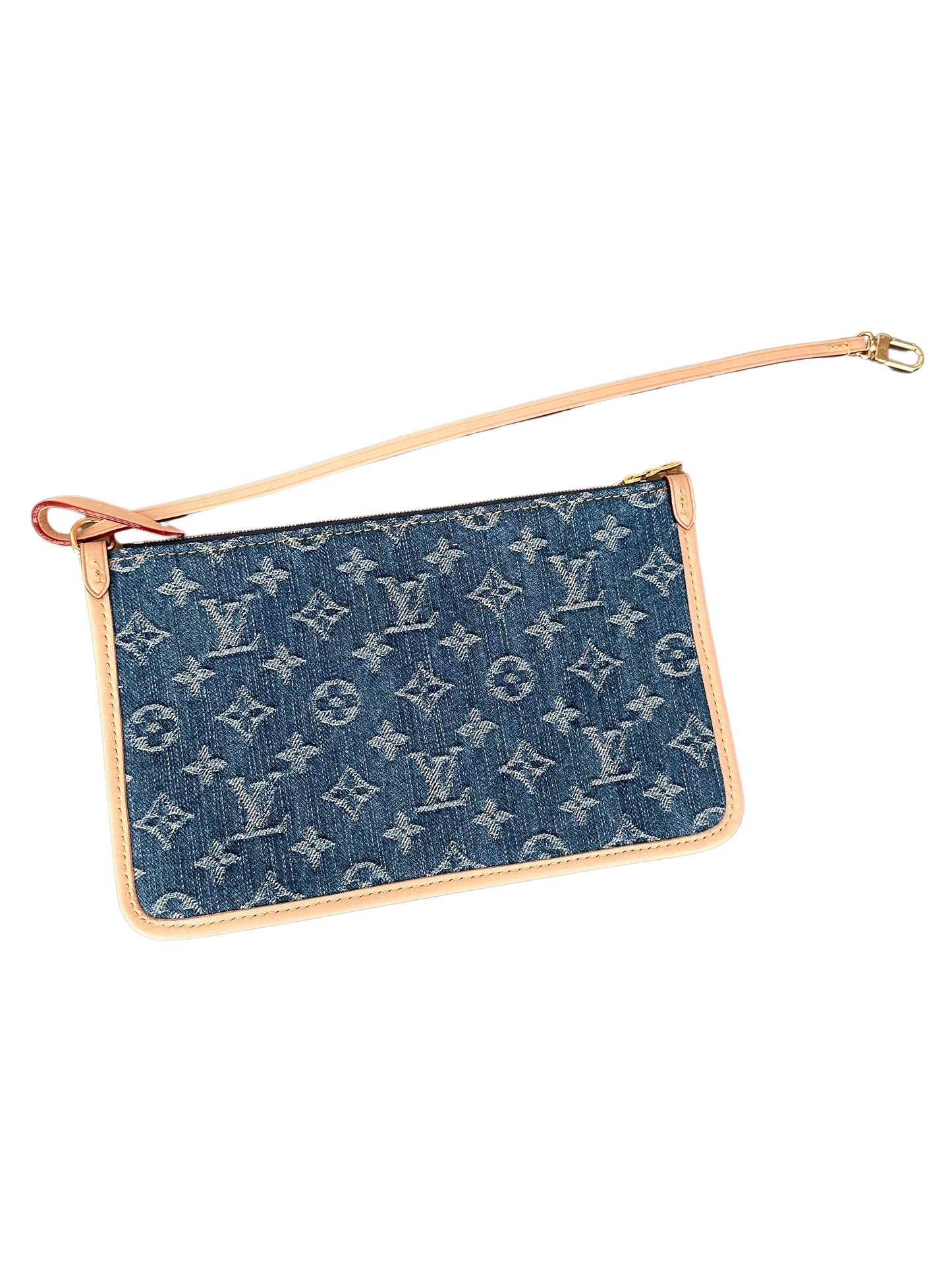 Louis Vuitton Carryall MM Wristlet Pochette Pouch LV Denim Remix Limited Edition