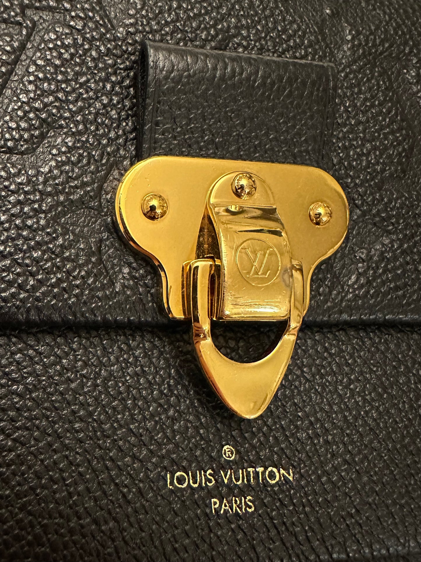 Louis Vuitton Vavin Chain Wallet Monogram Empreinte Leather Black