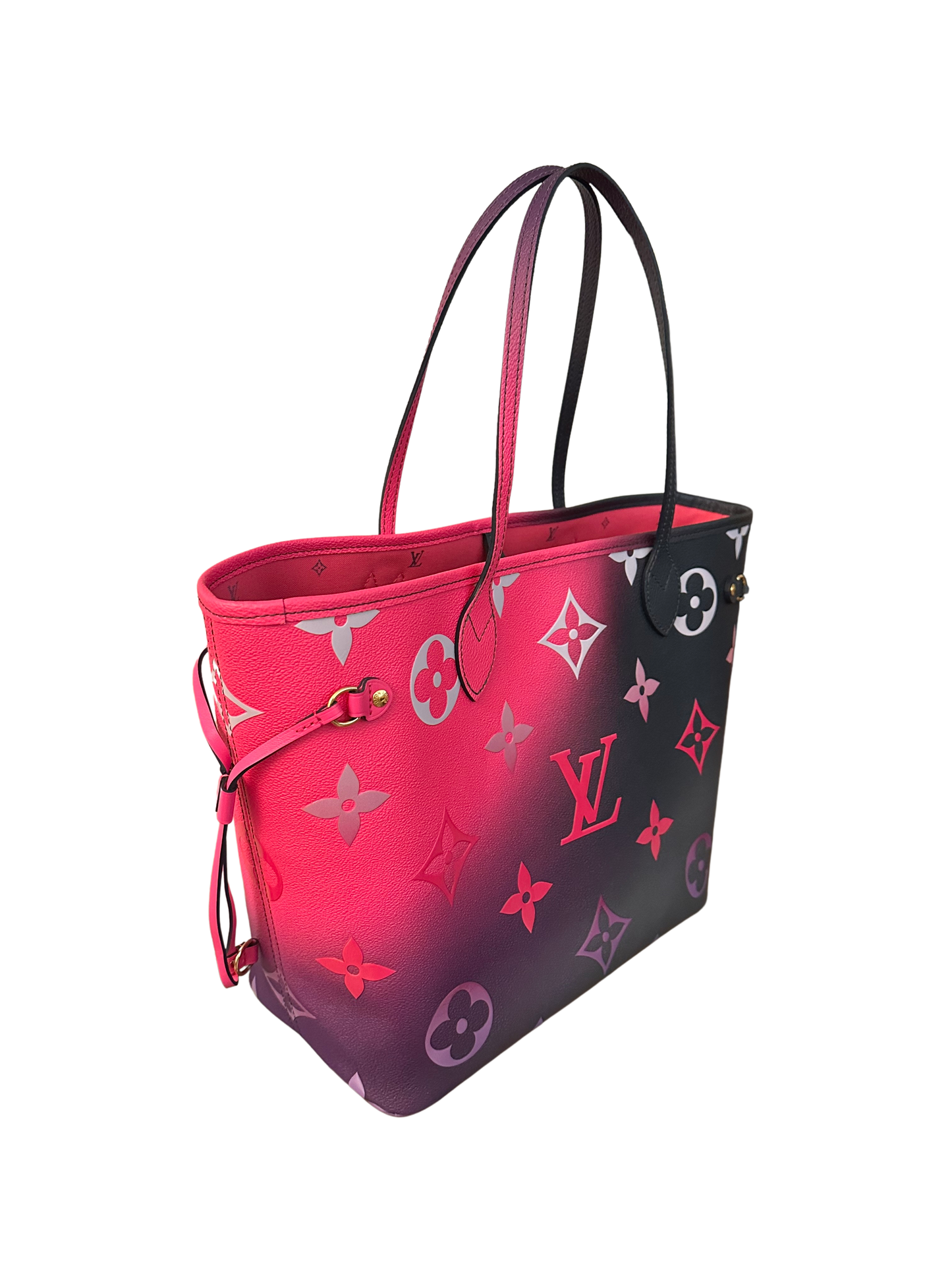 Louis Vuitton Neverfull MM Midnight Fuchsia Spring in the City