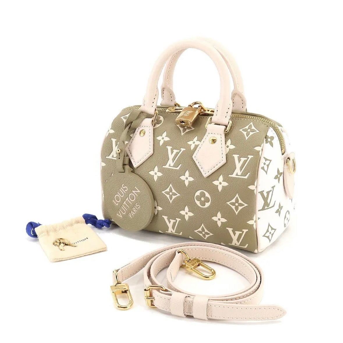 Louis Vuitton Spring In The City Speedy Bandouliere 20 Khaki White Beige