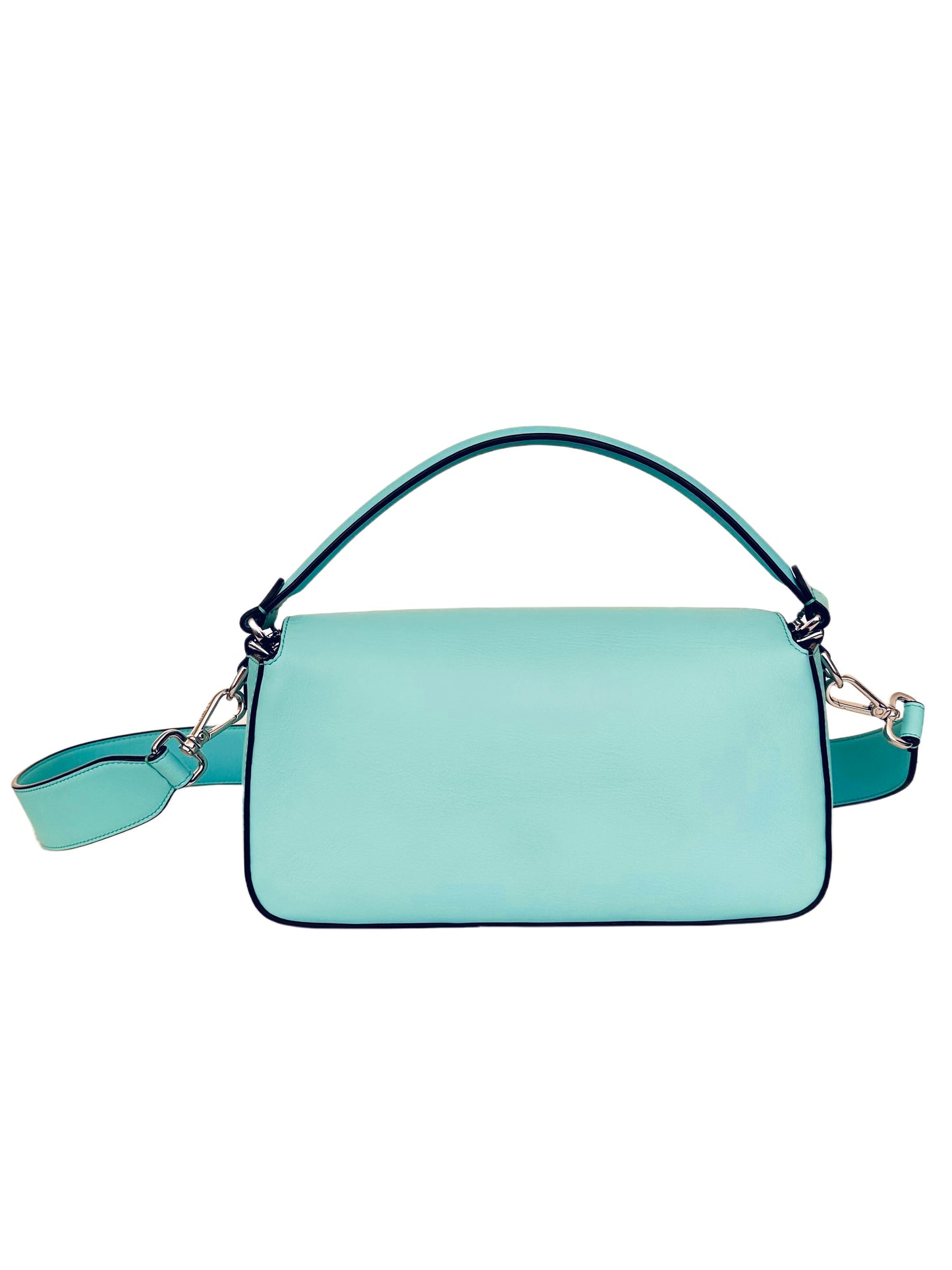 Tiffany x FENDI Medium Baguette in Tiffany Blue Leather and Sterling Silver